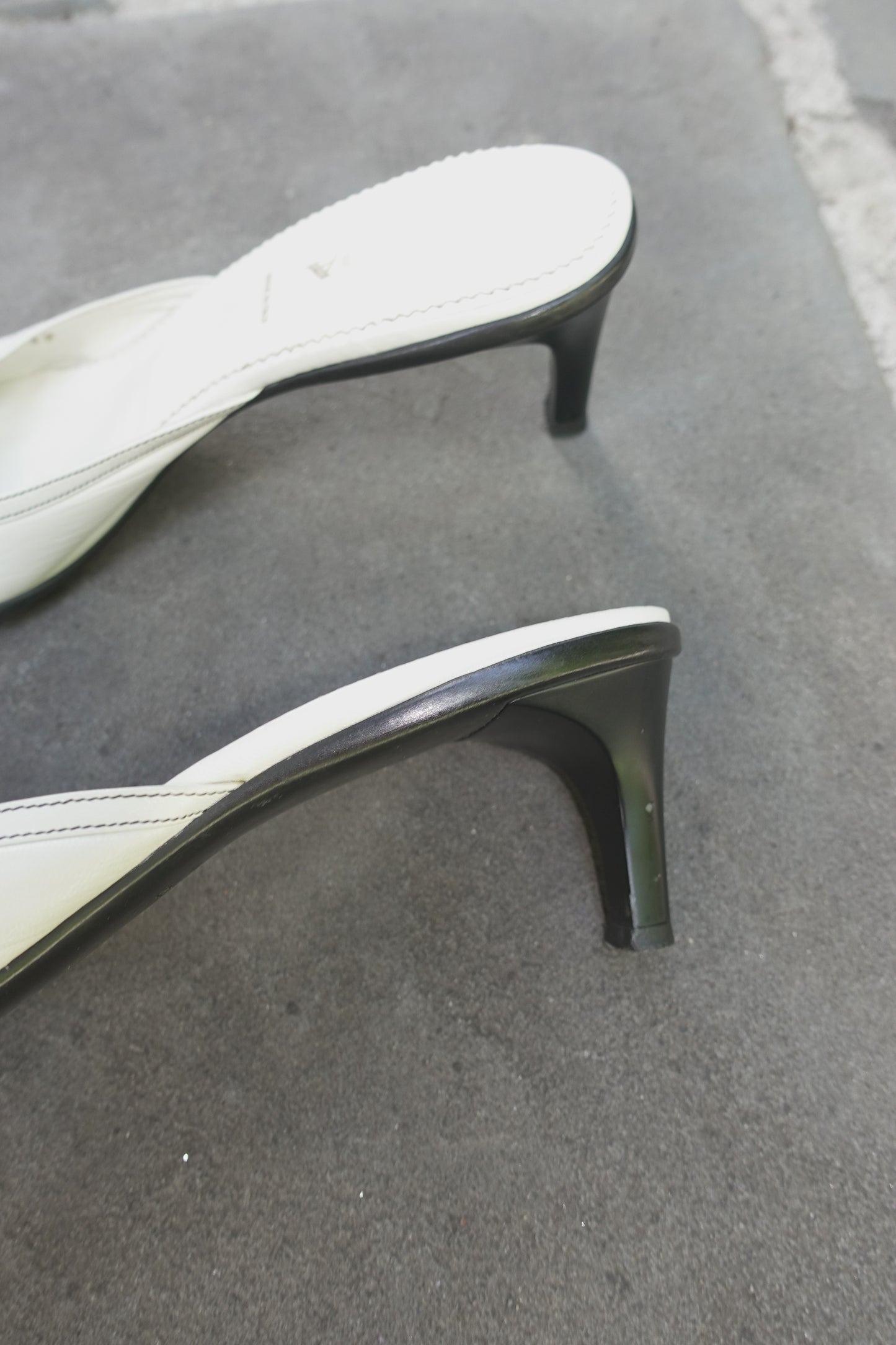 Prada pointed leather kitten heels