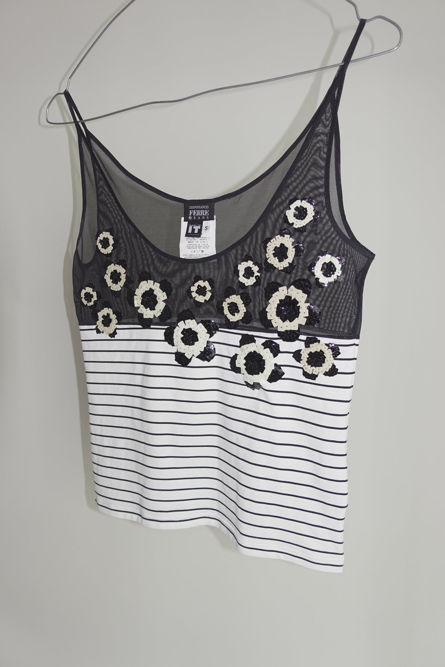 Gianfranco Ferré sequin flowers top
