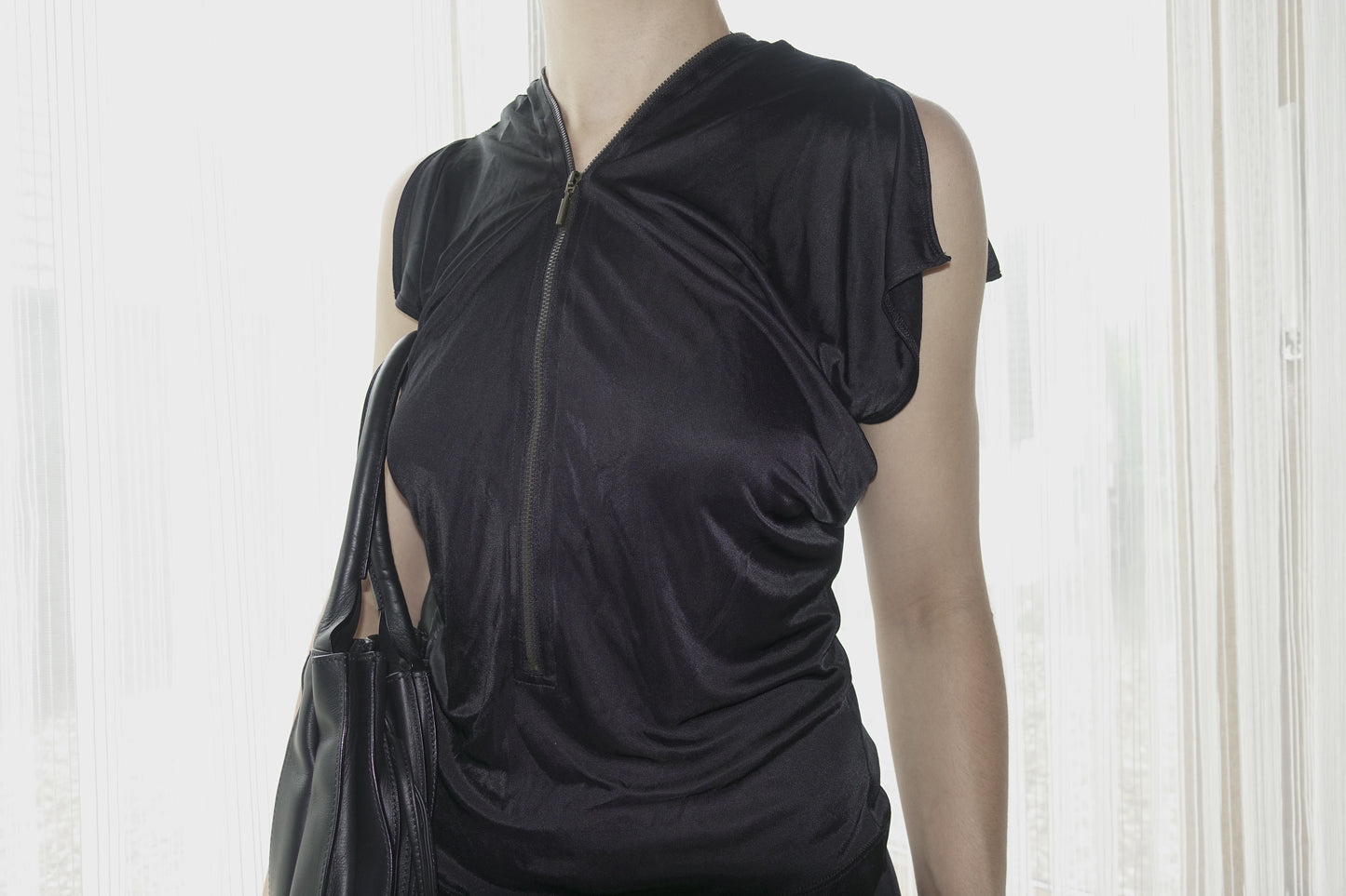 Plein Sud SS 2003 black zipper shirt