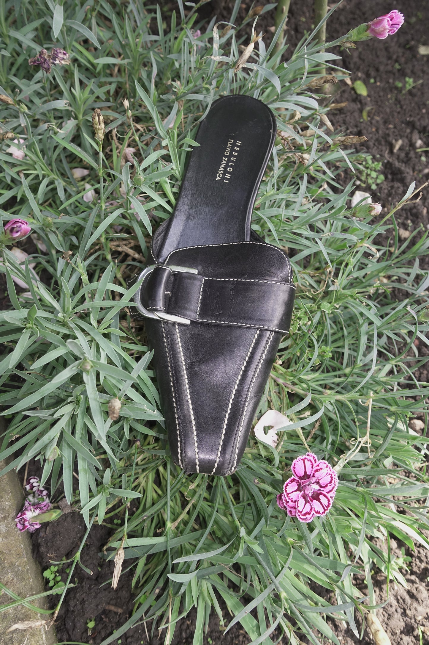 Flavio Zanasca pointed leather mules