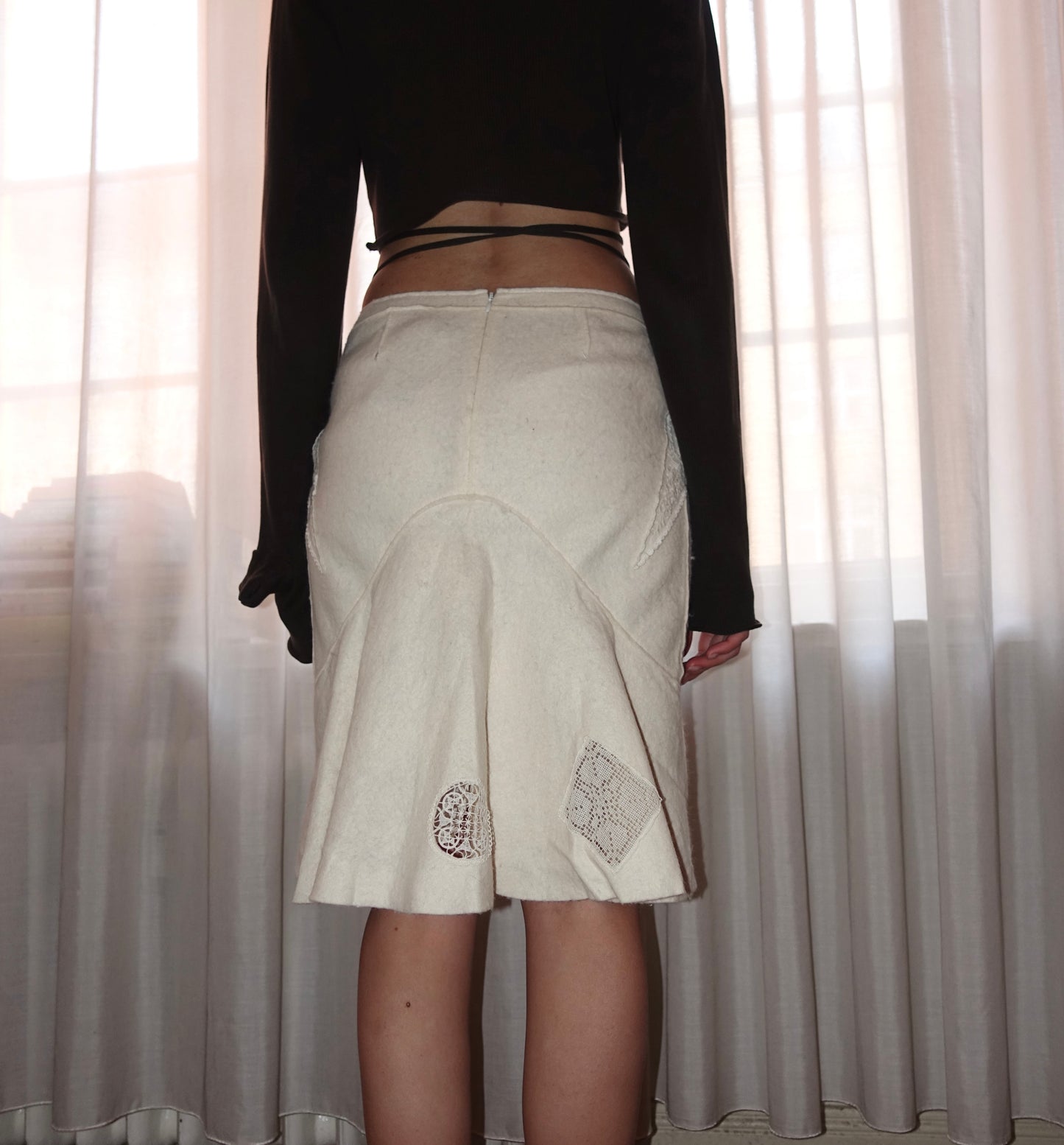 Gaetano Navarra wool and cashmere skirt