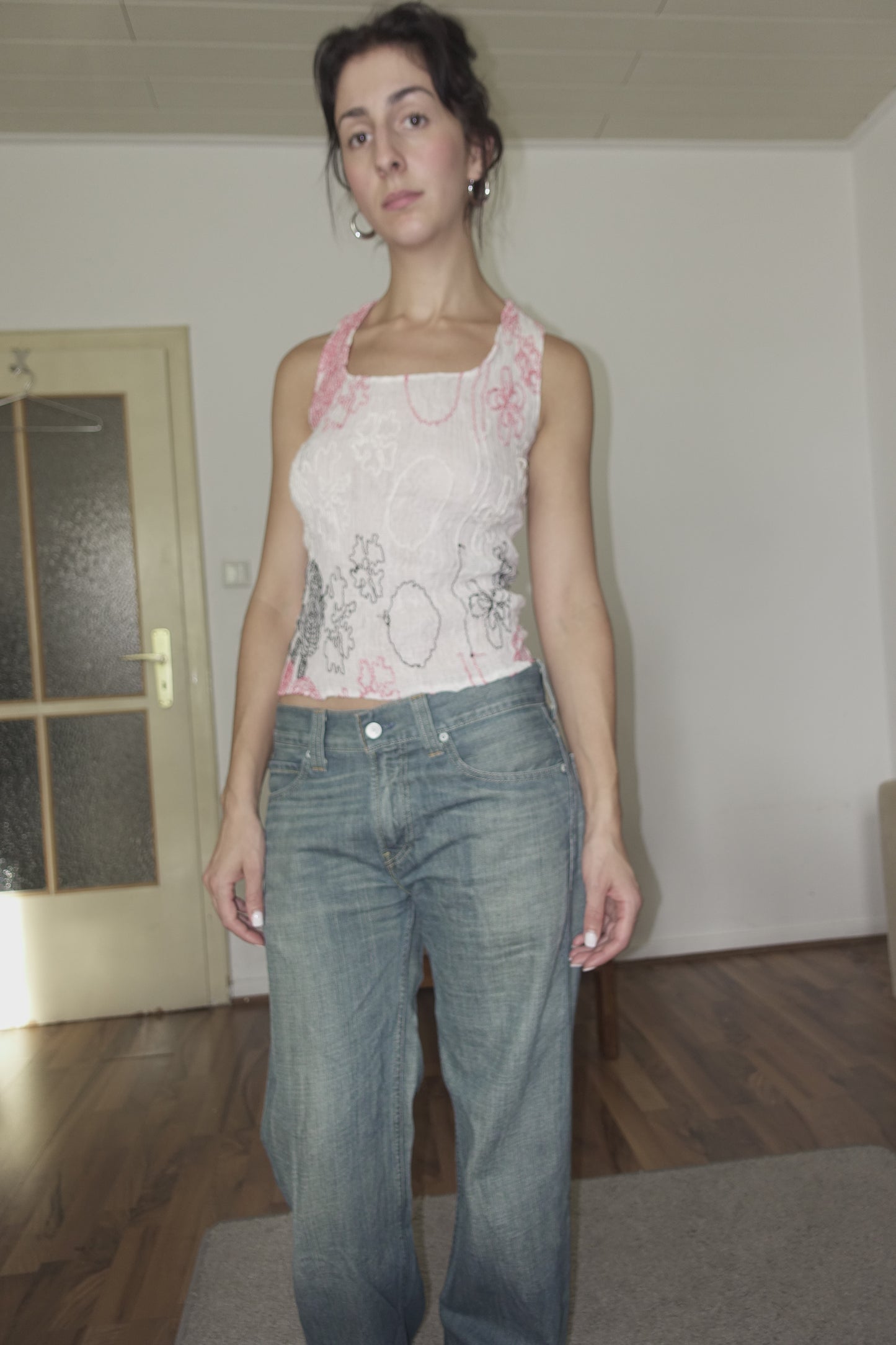 Amaya Arzuaga top with decorative stitching
