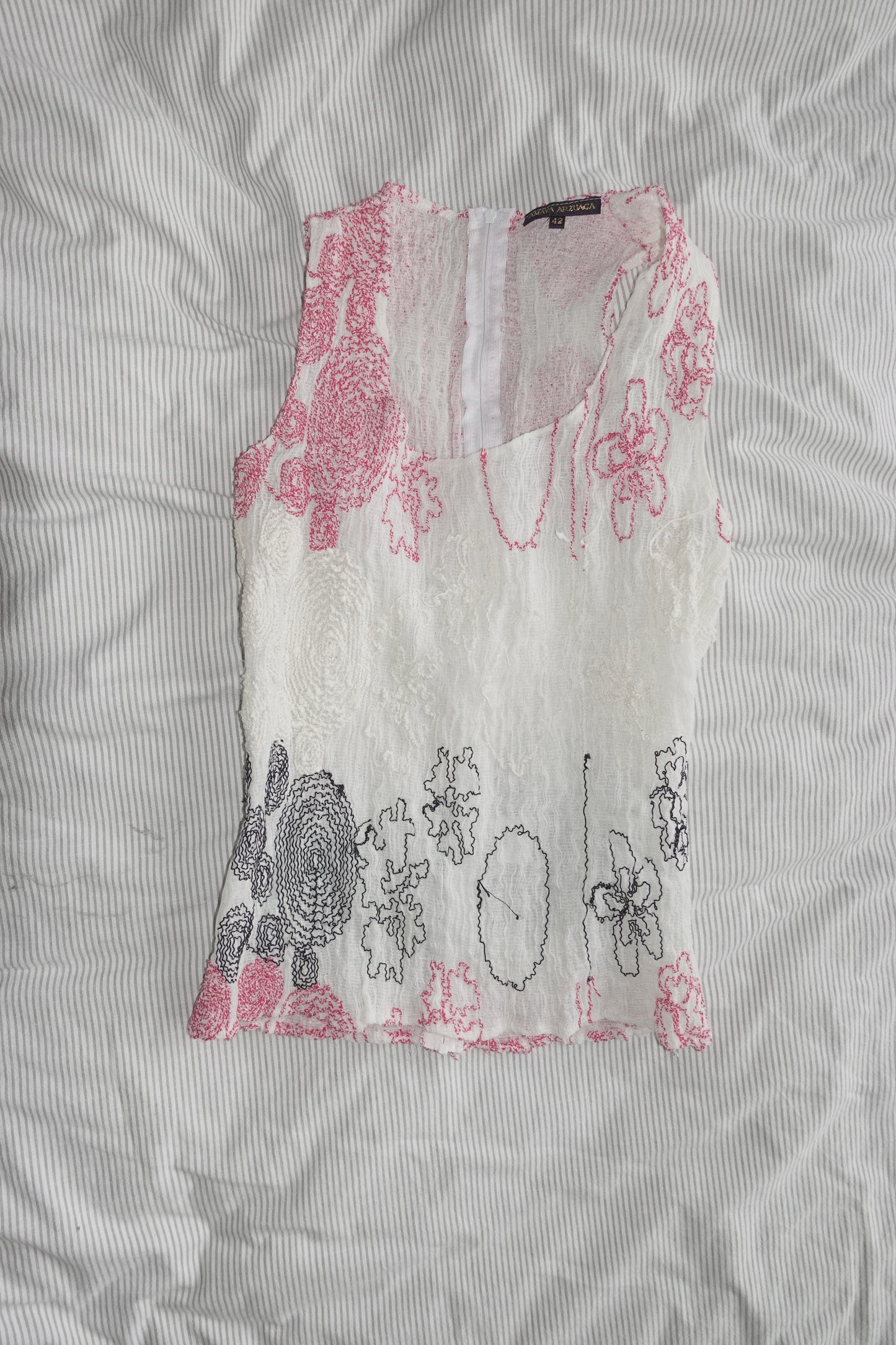 Amaya Arzuaga top with decorative stitching