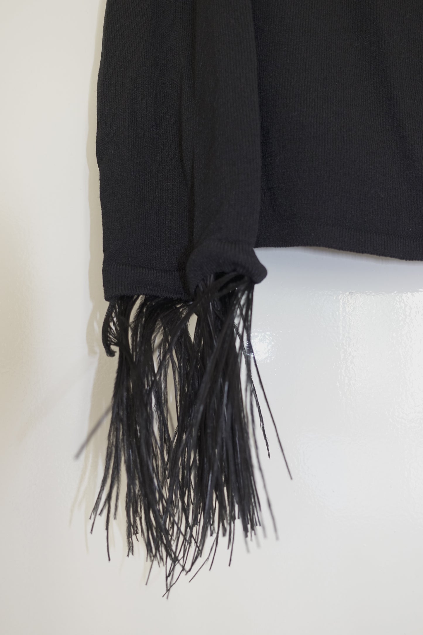Amaya Arzuaga feather sleeves cardigan