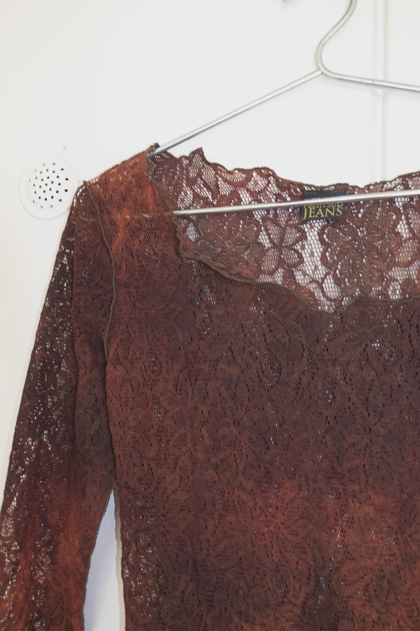 Plein Sud boat neck lace top