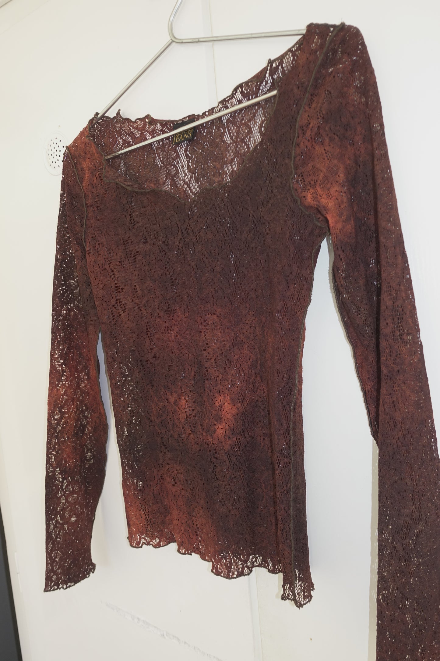 Plein Sud boat neck lace top
