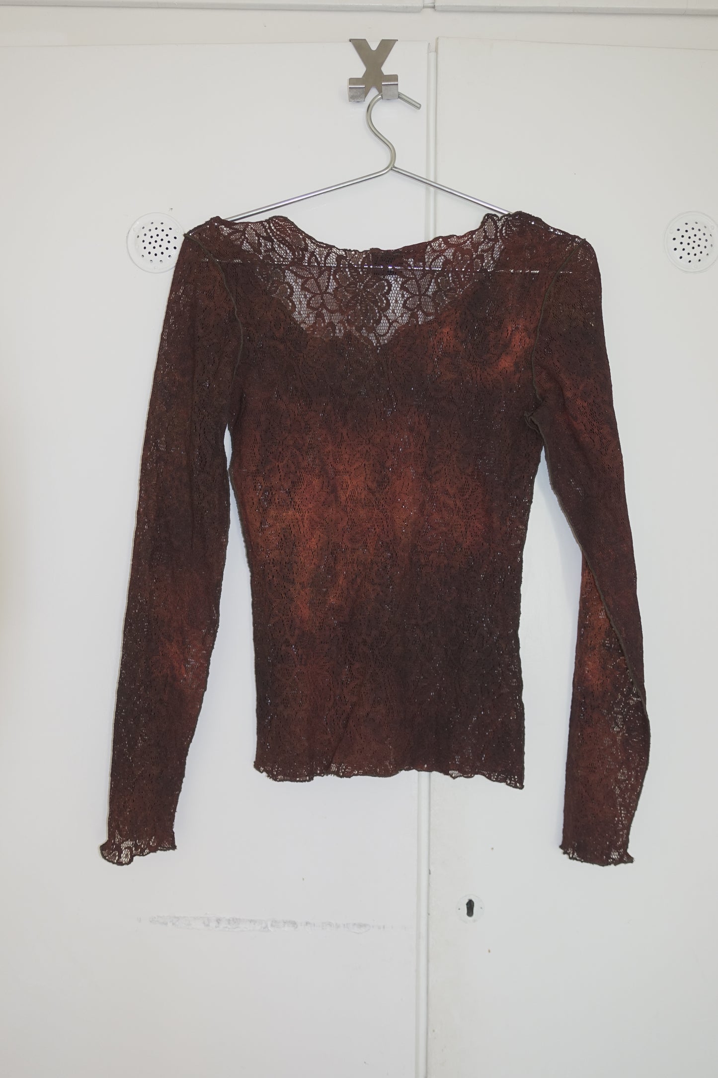 Plein Sud boat neck lace top