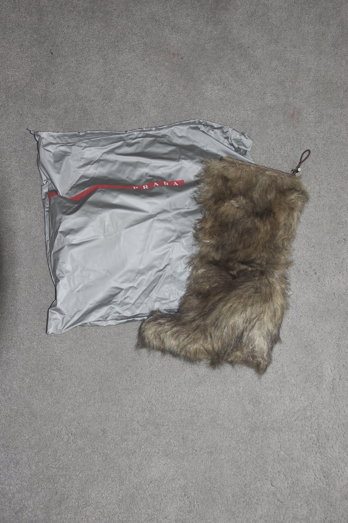 Prada FW 1999 faux fur boots
