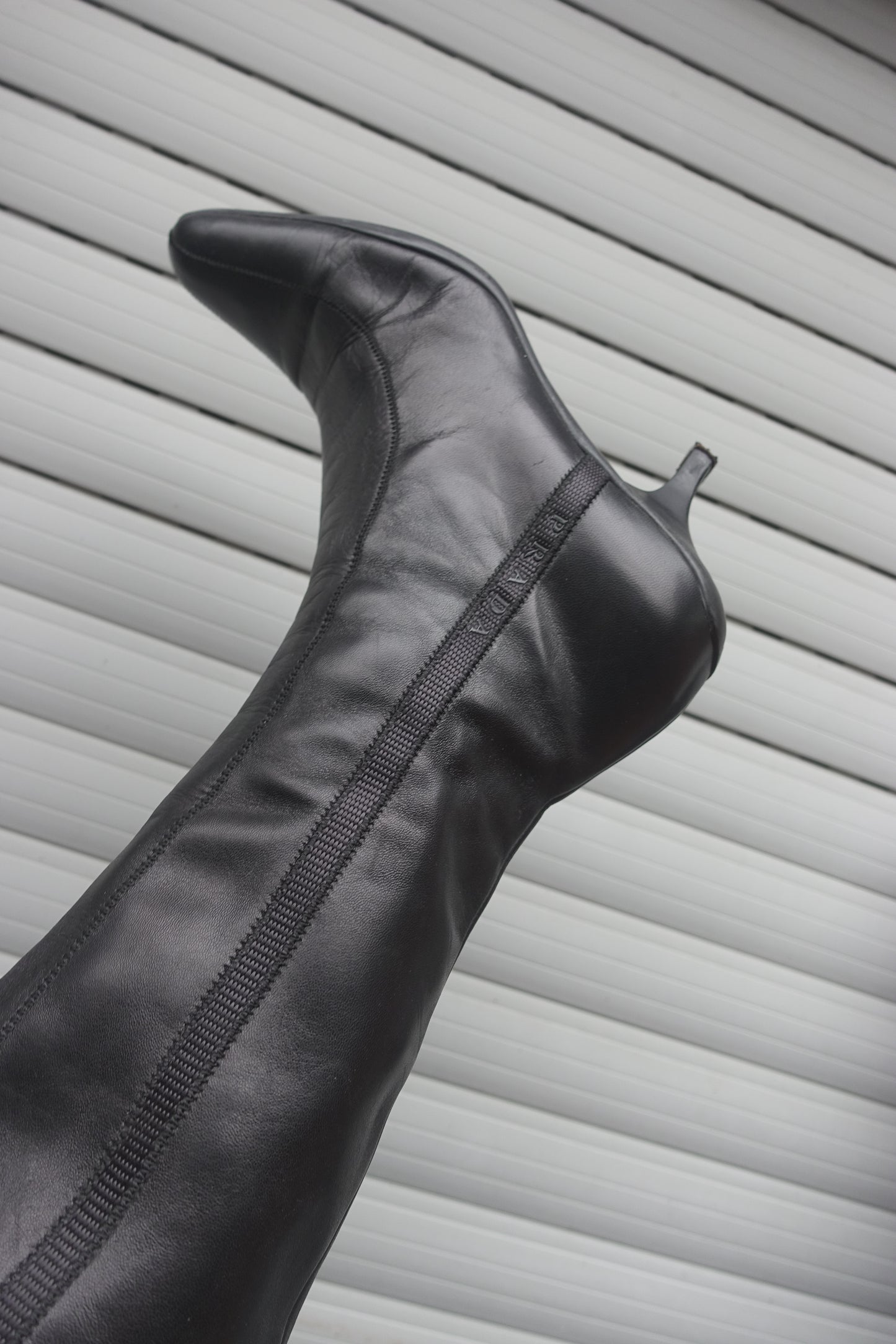 Prada Sport pointed leather boots