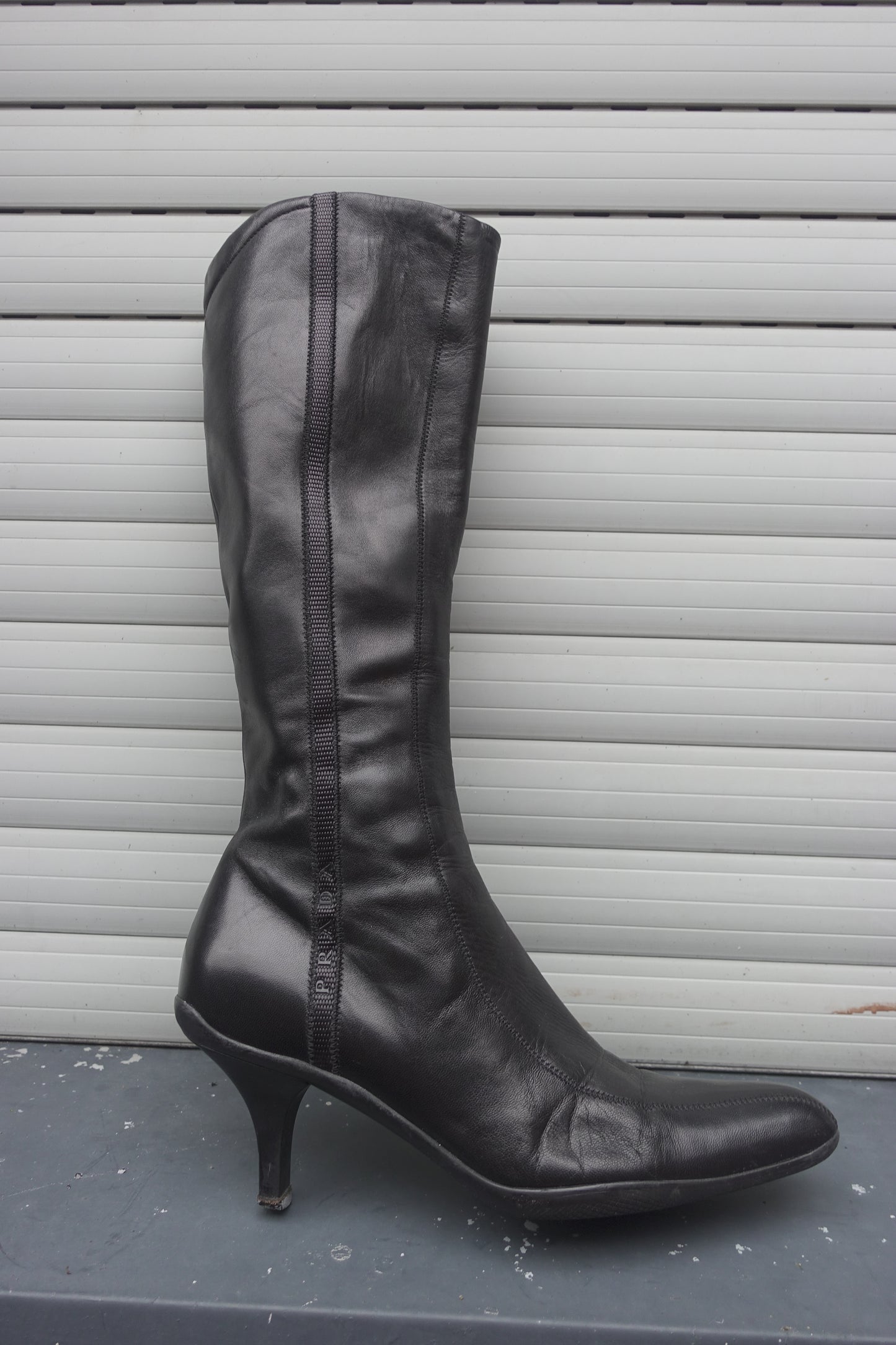 Prada Sport pointed leather boots