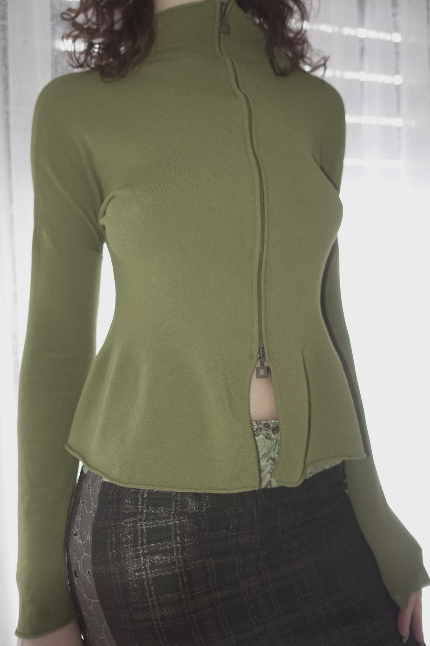 Sarah Pacini fine knit peplum jacket