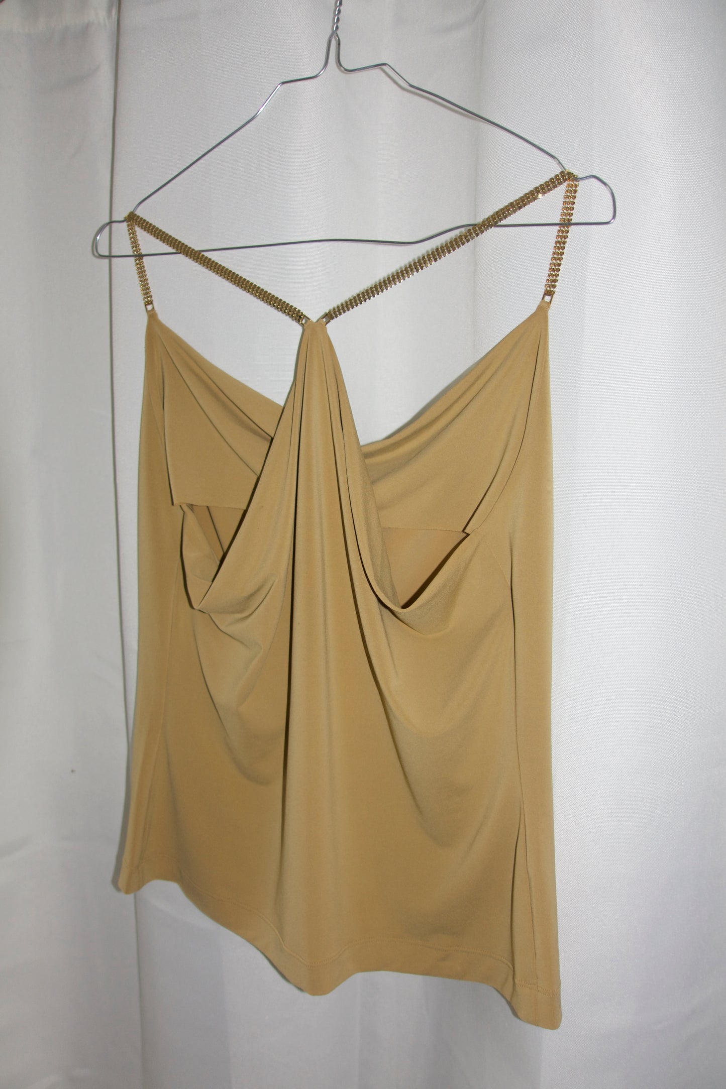 Plein Sud draped top with chain straps