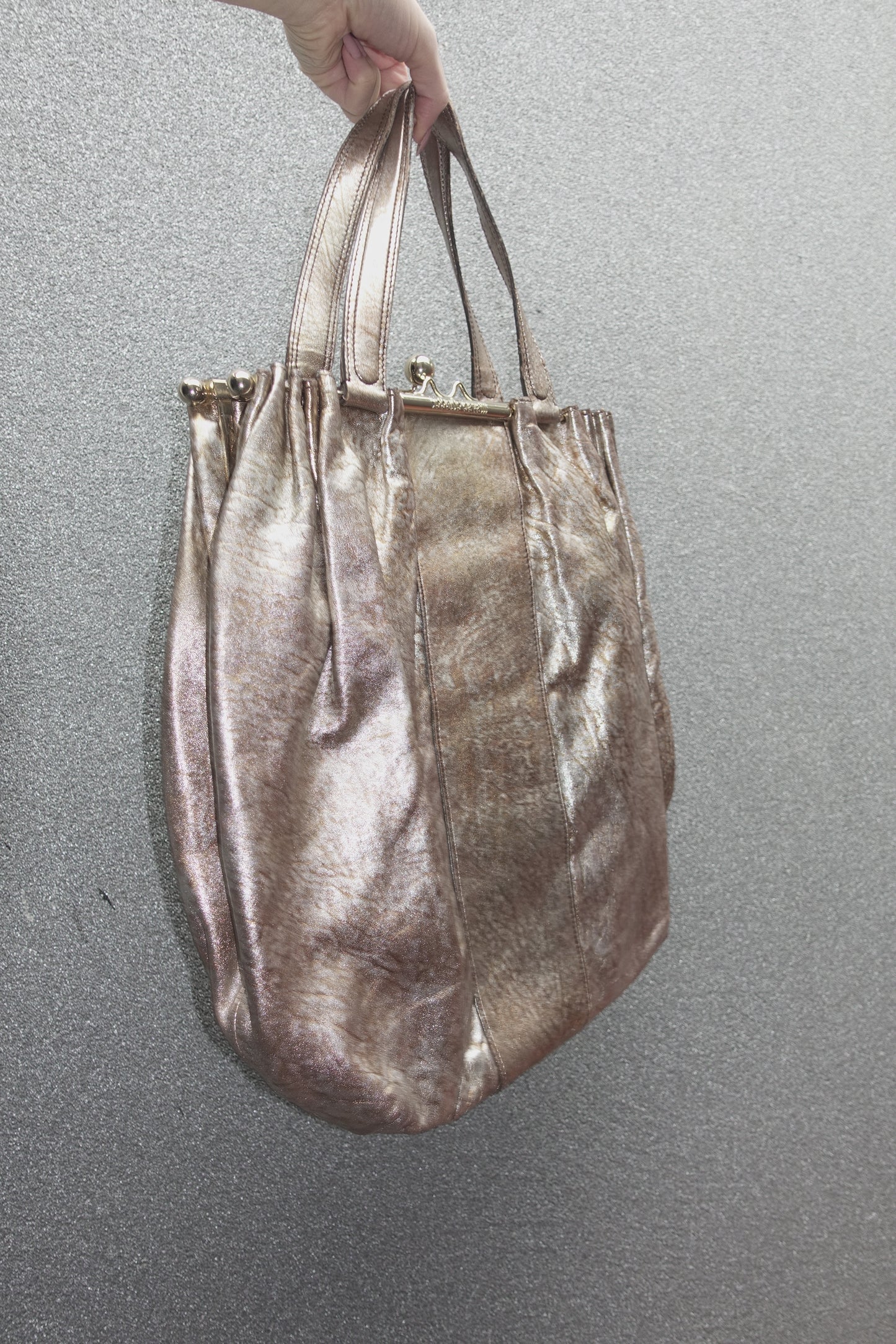 Roberto Cavalli leather clip bag