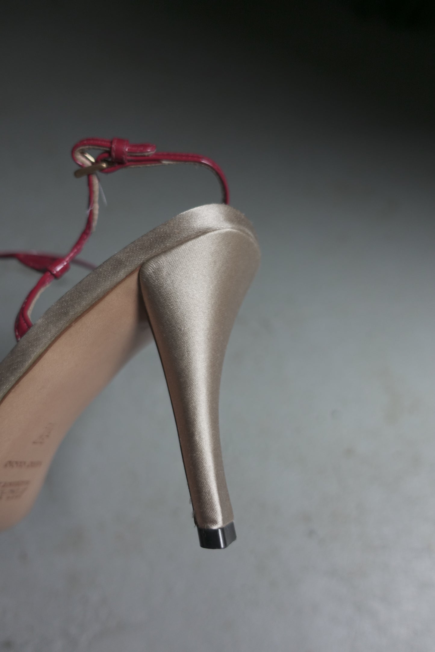 Prada SS 2000 silk + pearl heels