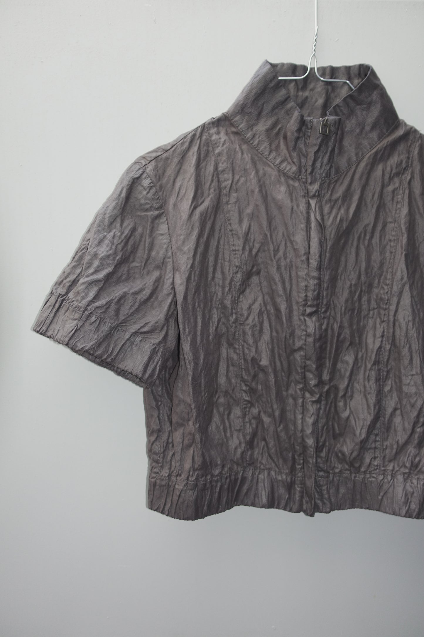 Sarah Pacini crinkle crop jacket