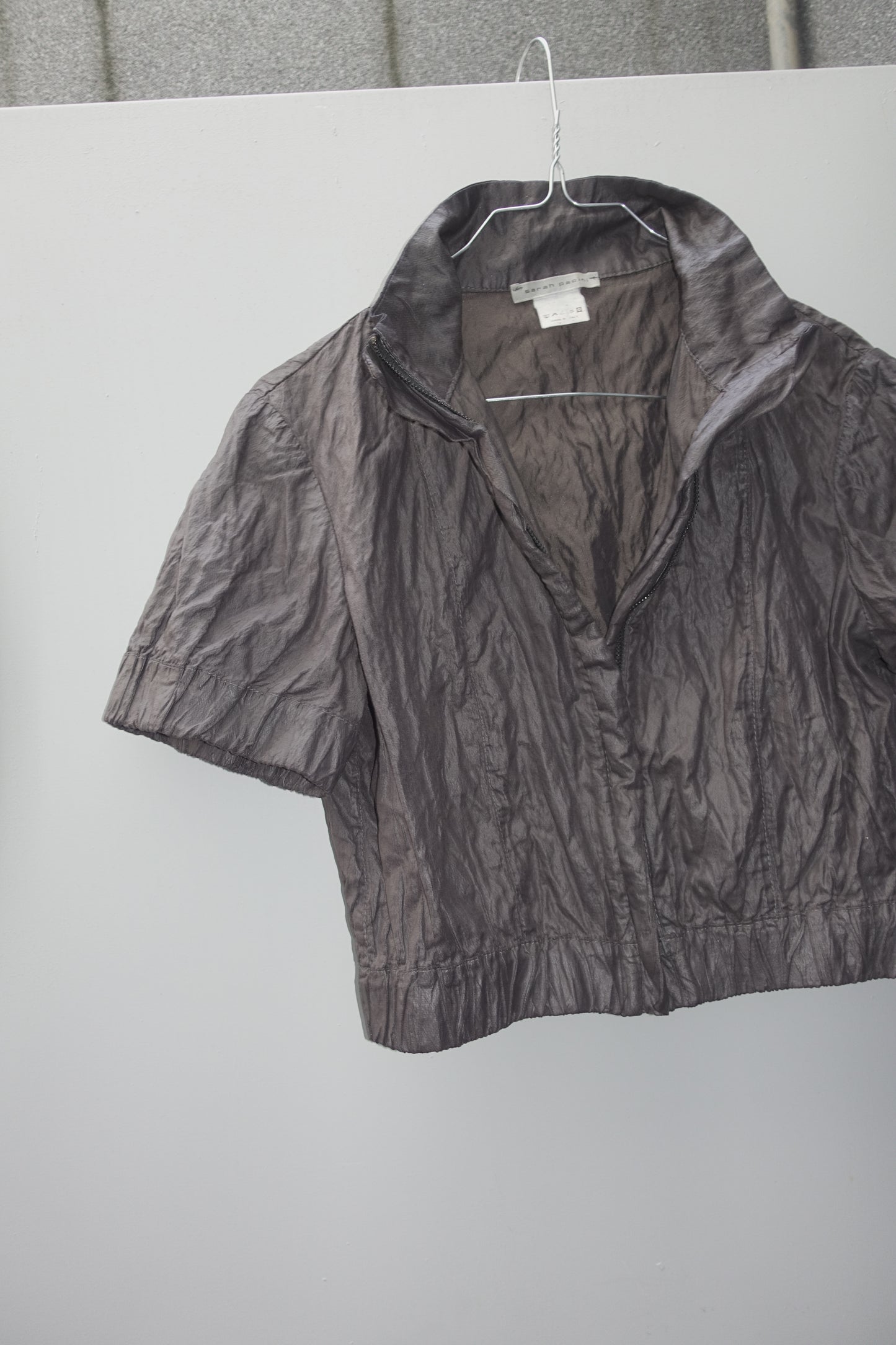 Sarah Pacini crinkle crop jacket
