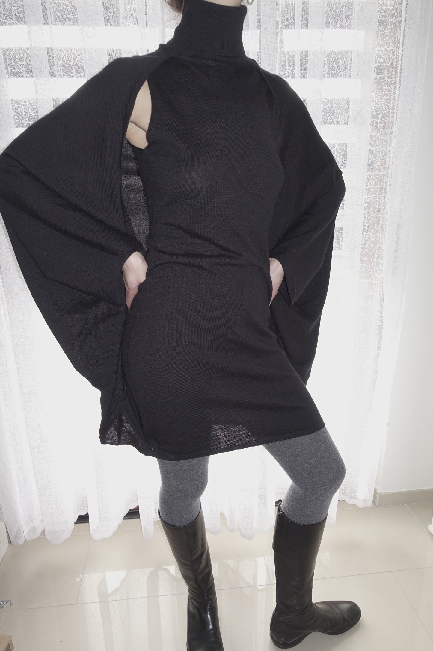 Stefanel batwing sleeve dress