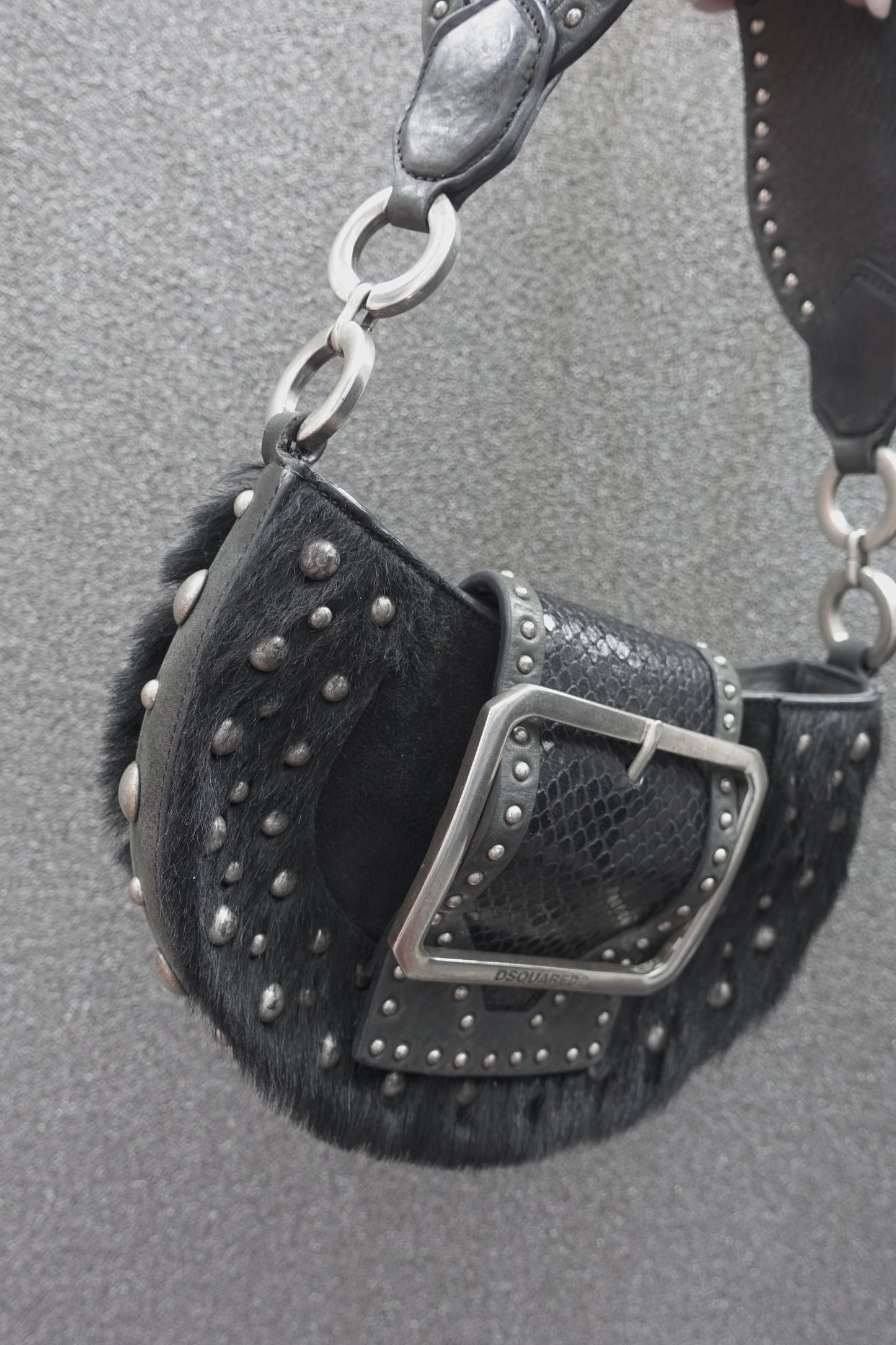Dsquared2 F/W 2005 studded leather bag