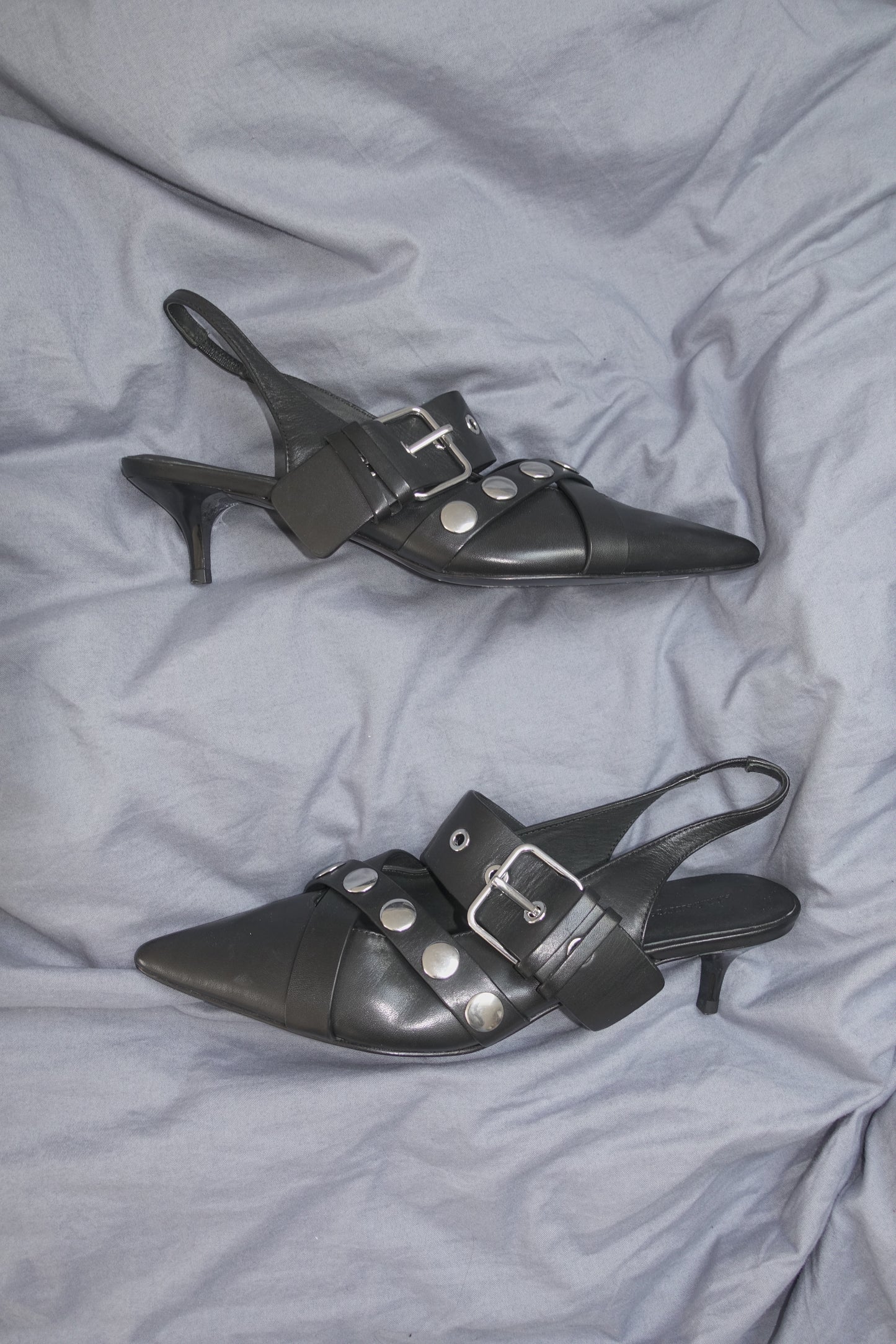 All Saints studded kitten heels