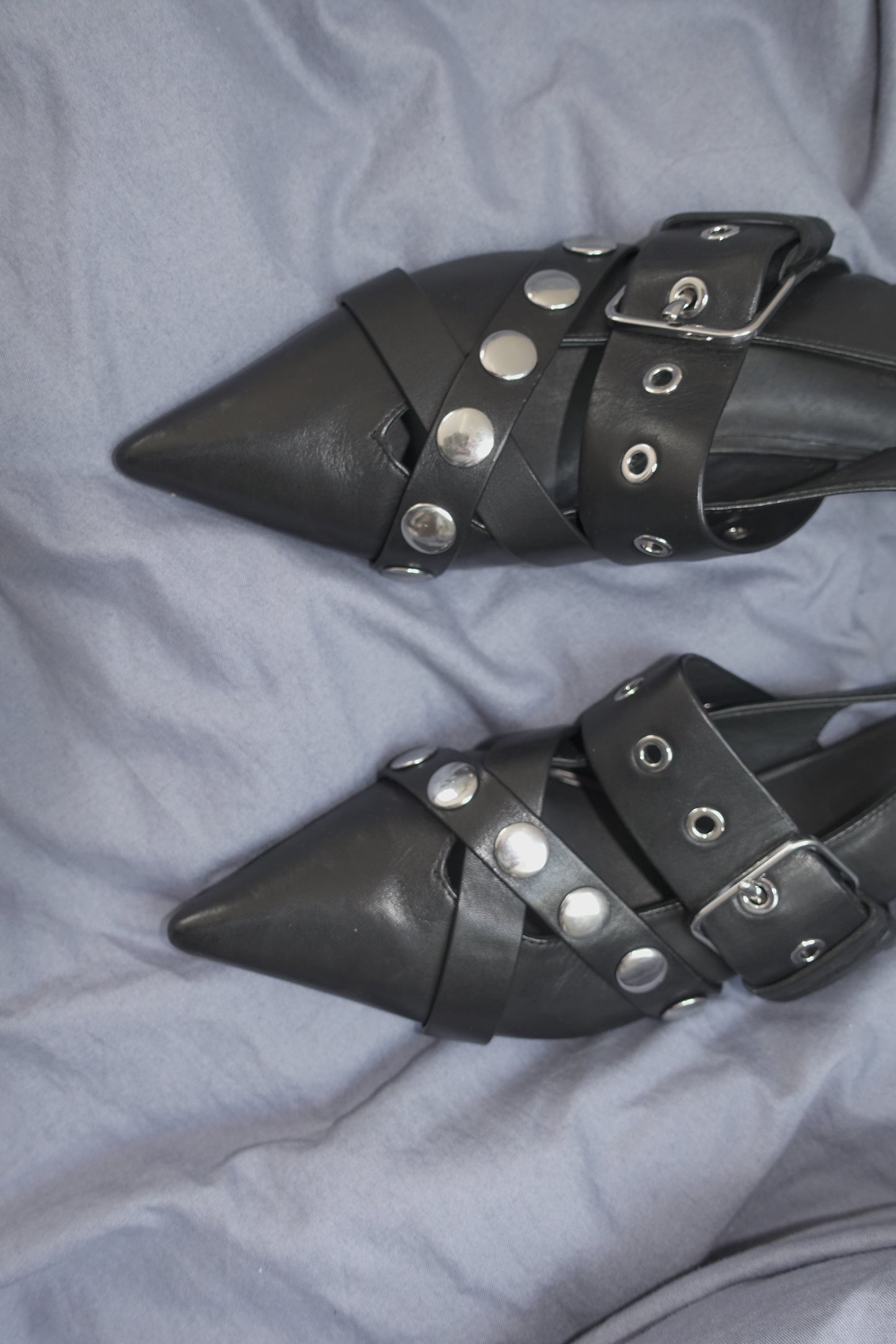 All Saints studded kitten heels