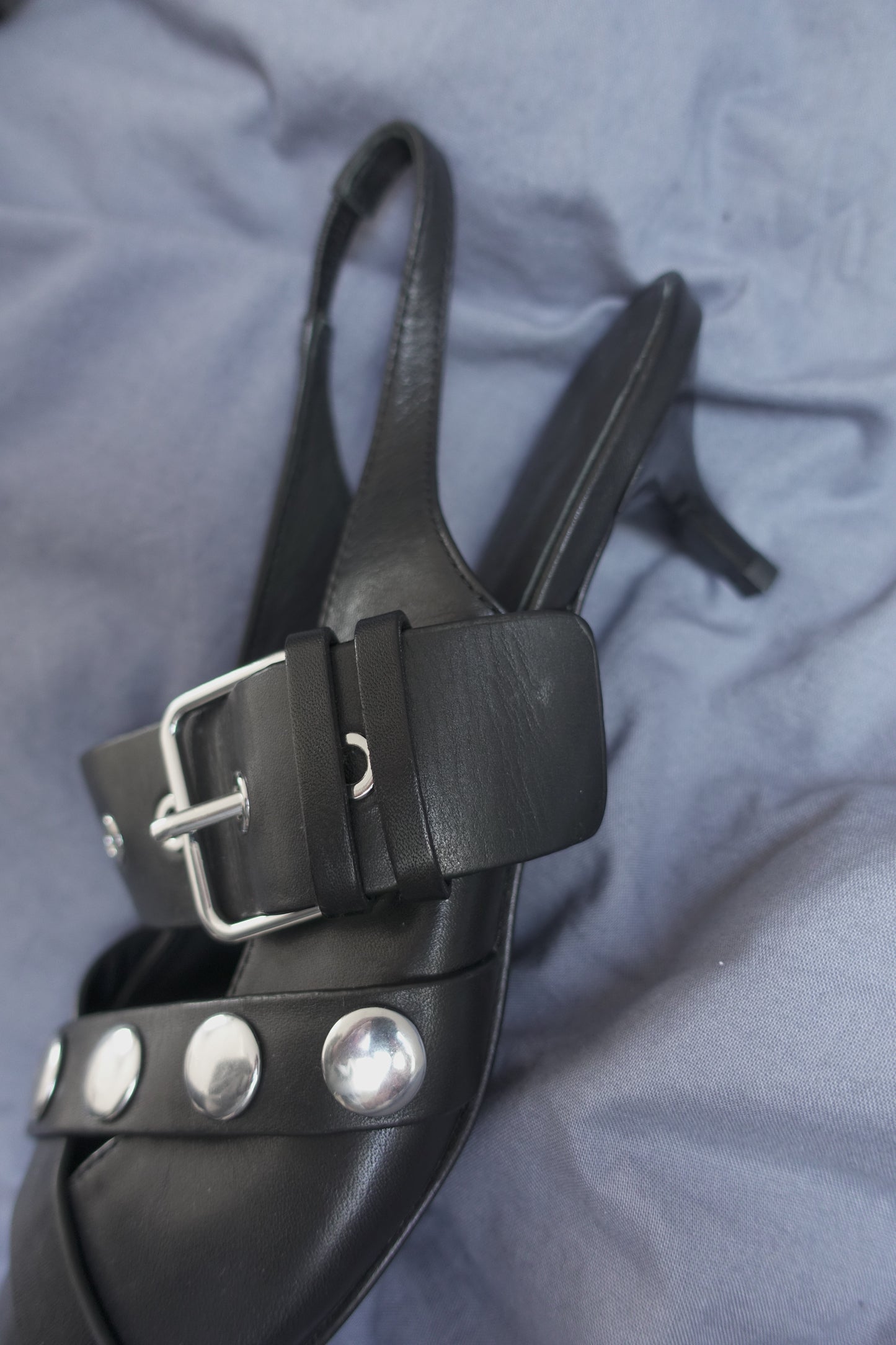 All Saints studded kitten heels