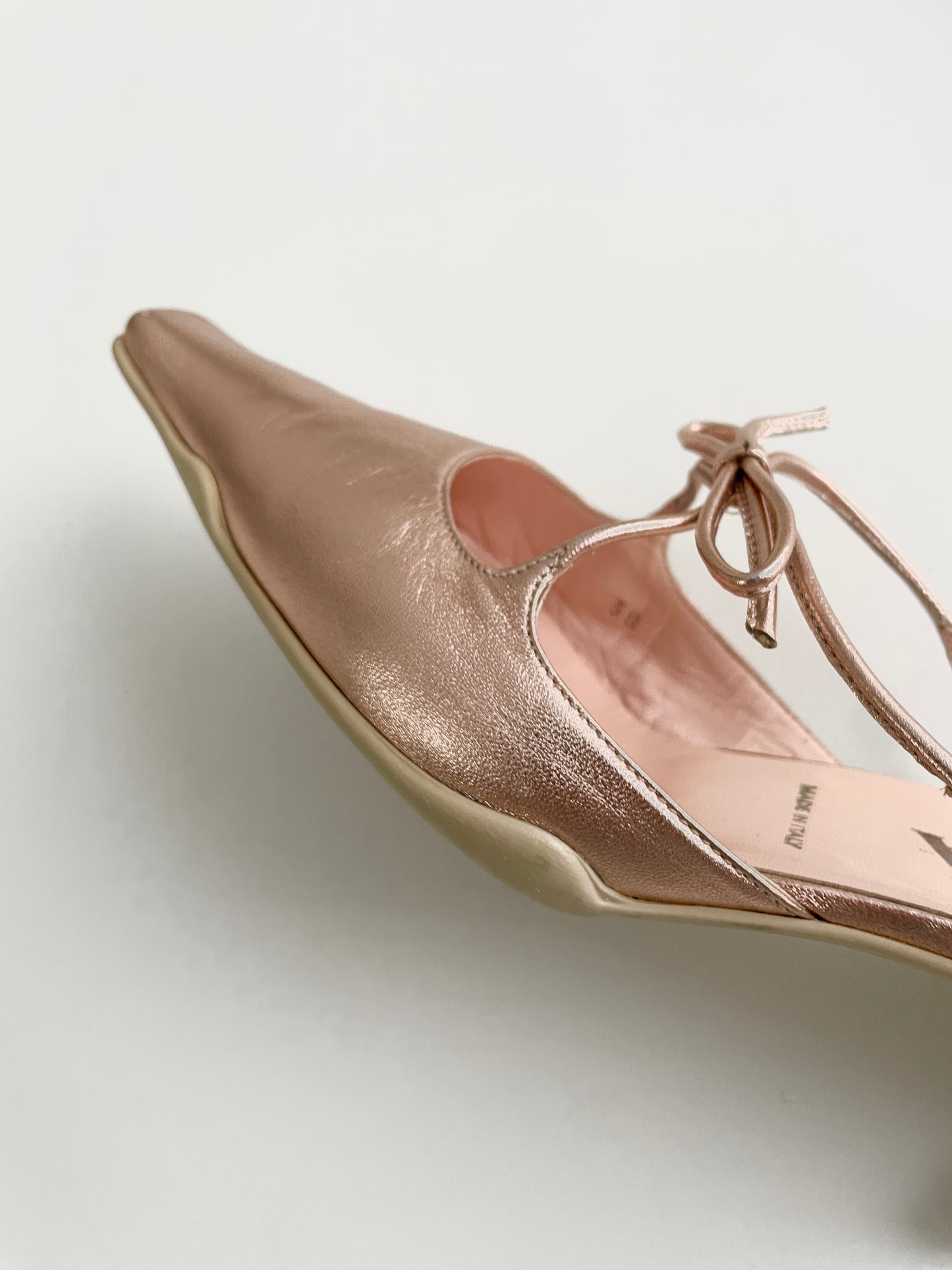Prada 2001 metallic kitten heels