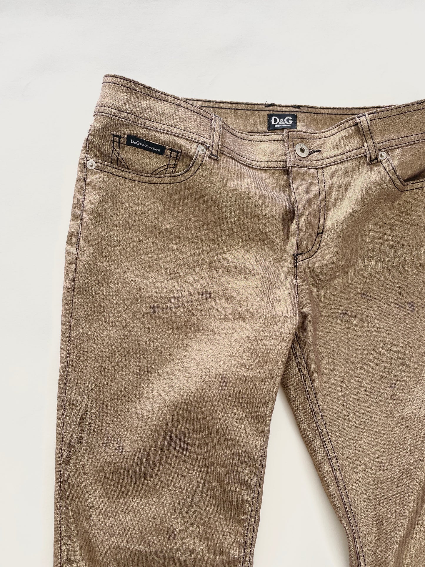 Dolce & Gabbana gold denims