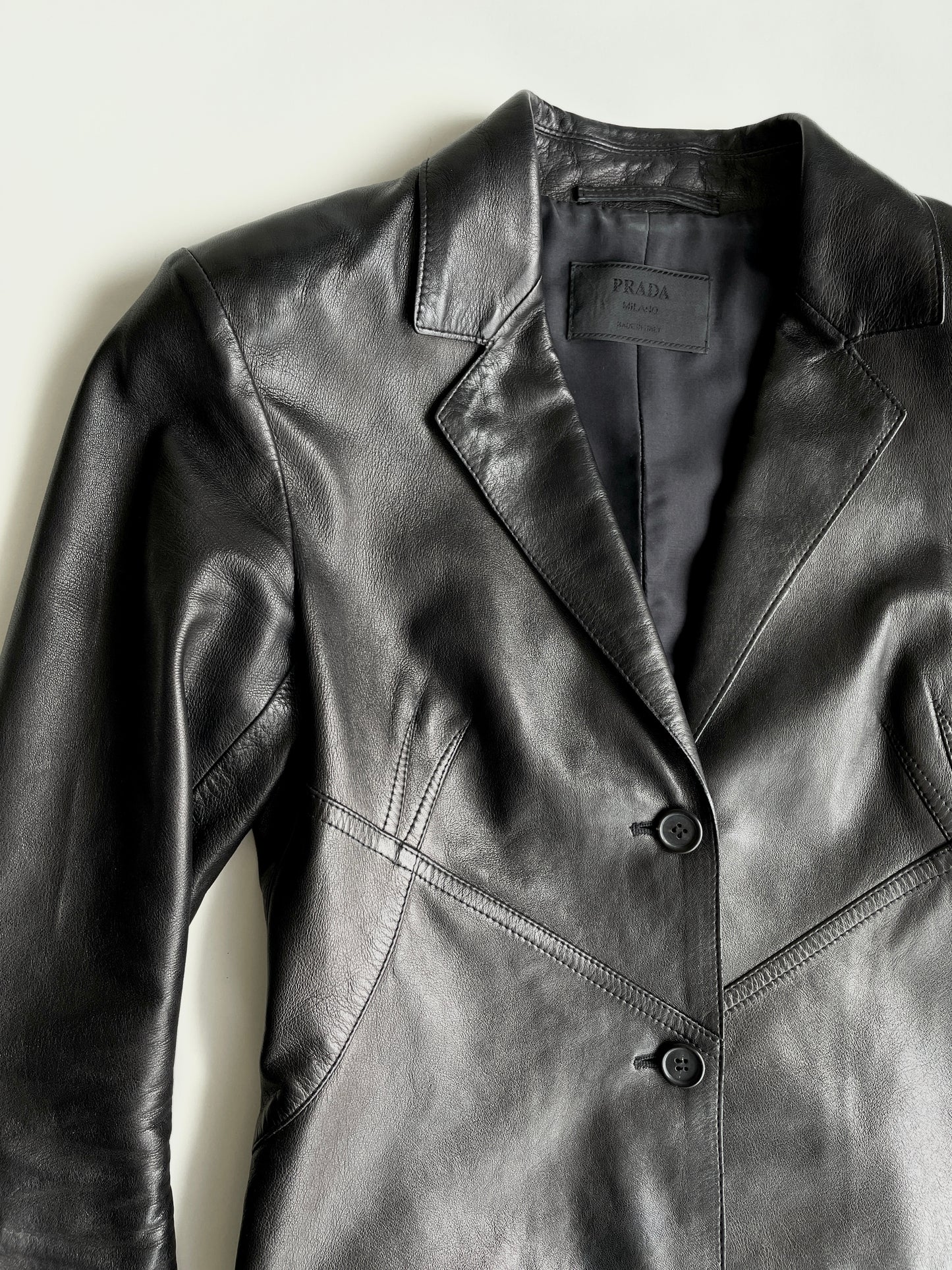 Prada 90s leather blazer