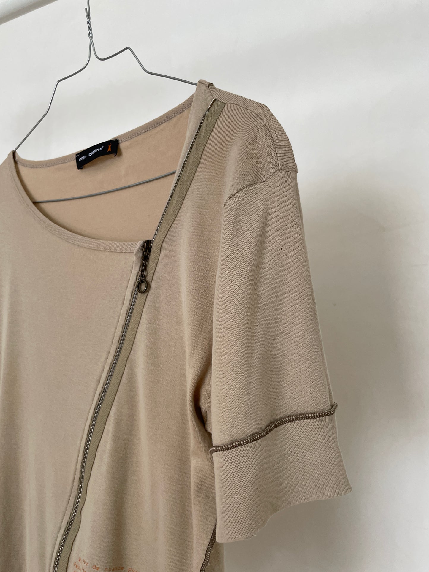 Cop Copine asymmetrical zipper shirt