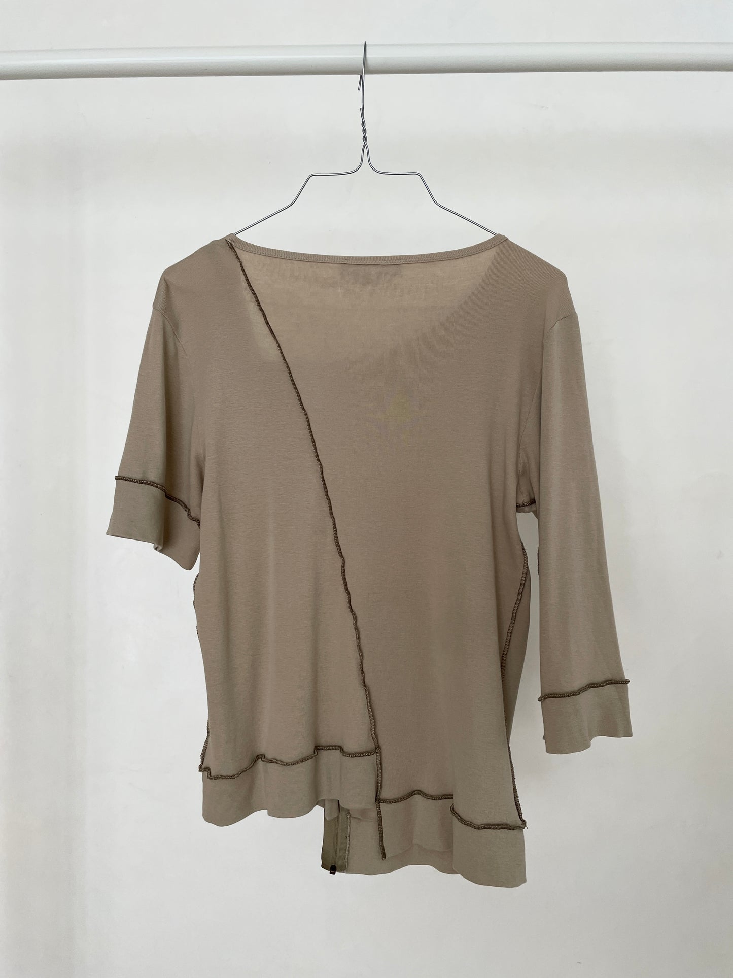 Cop Copine asymmetrical zipper shirt
