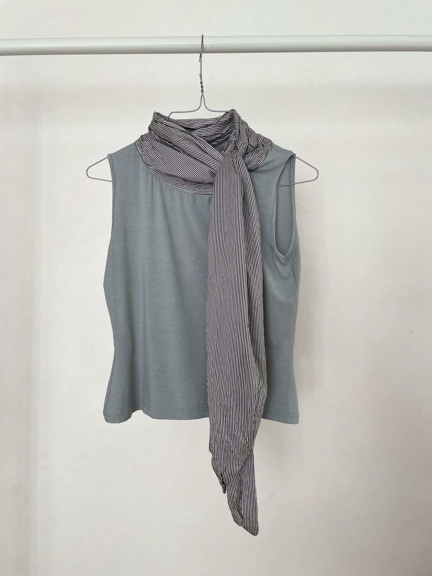 Amaya Arzuaga silk tie collar top