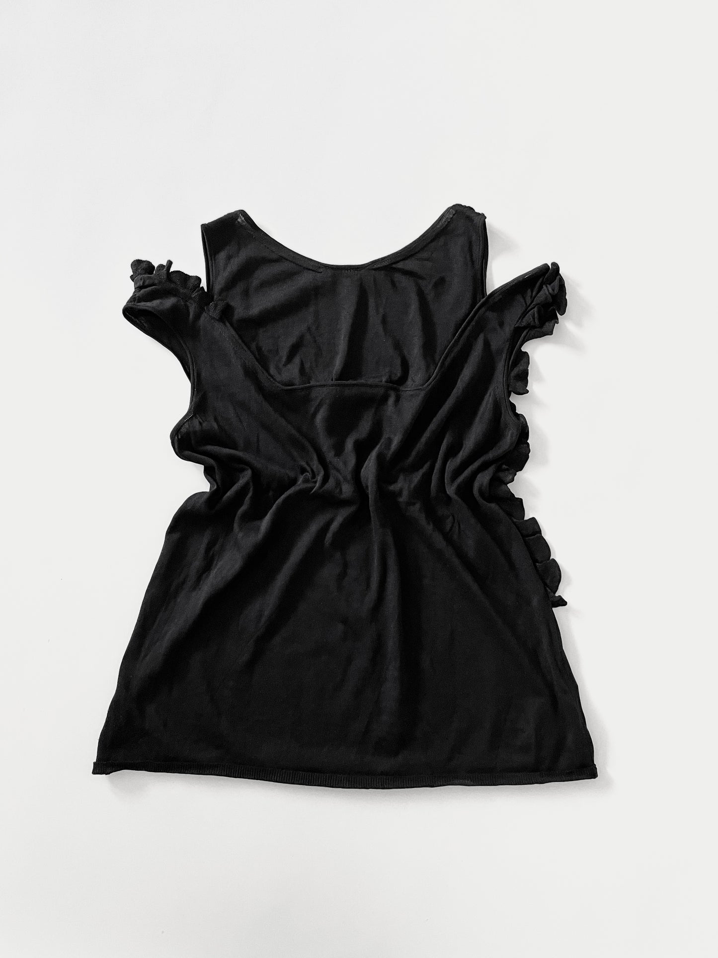 Prada ruffle silk top