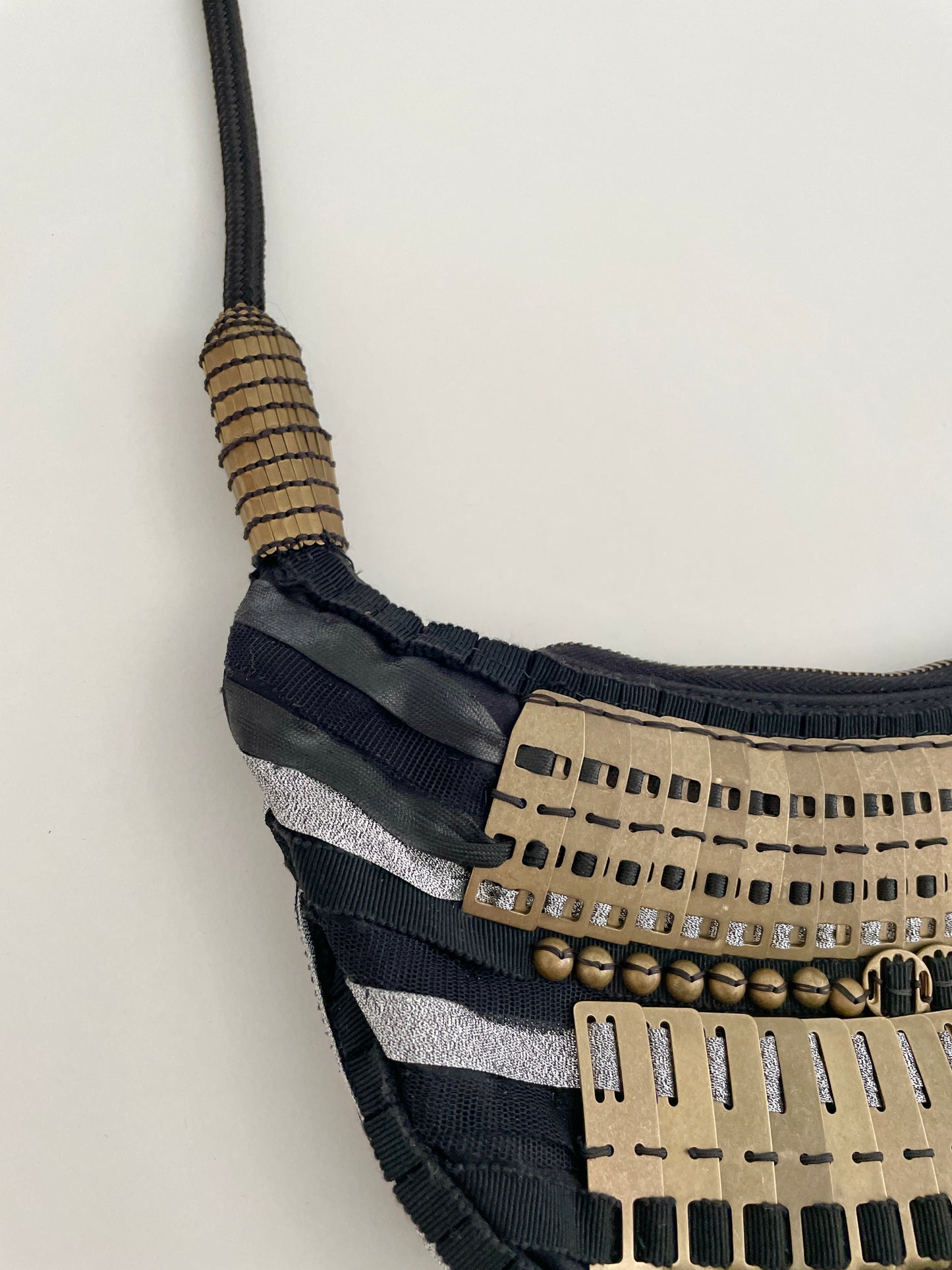 Stella McCartney metal hobo bag + necklace