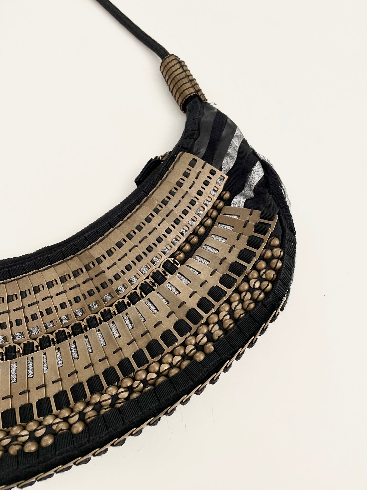 Stella McCartney metal hobo bag + necklace