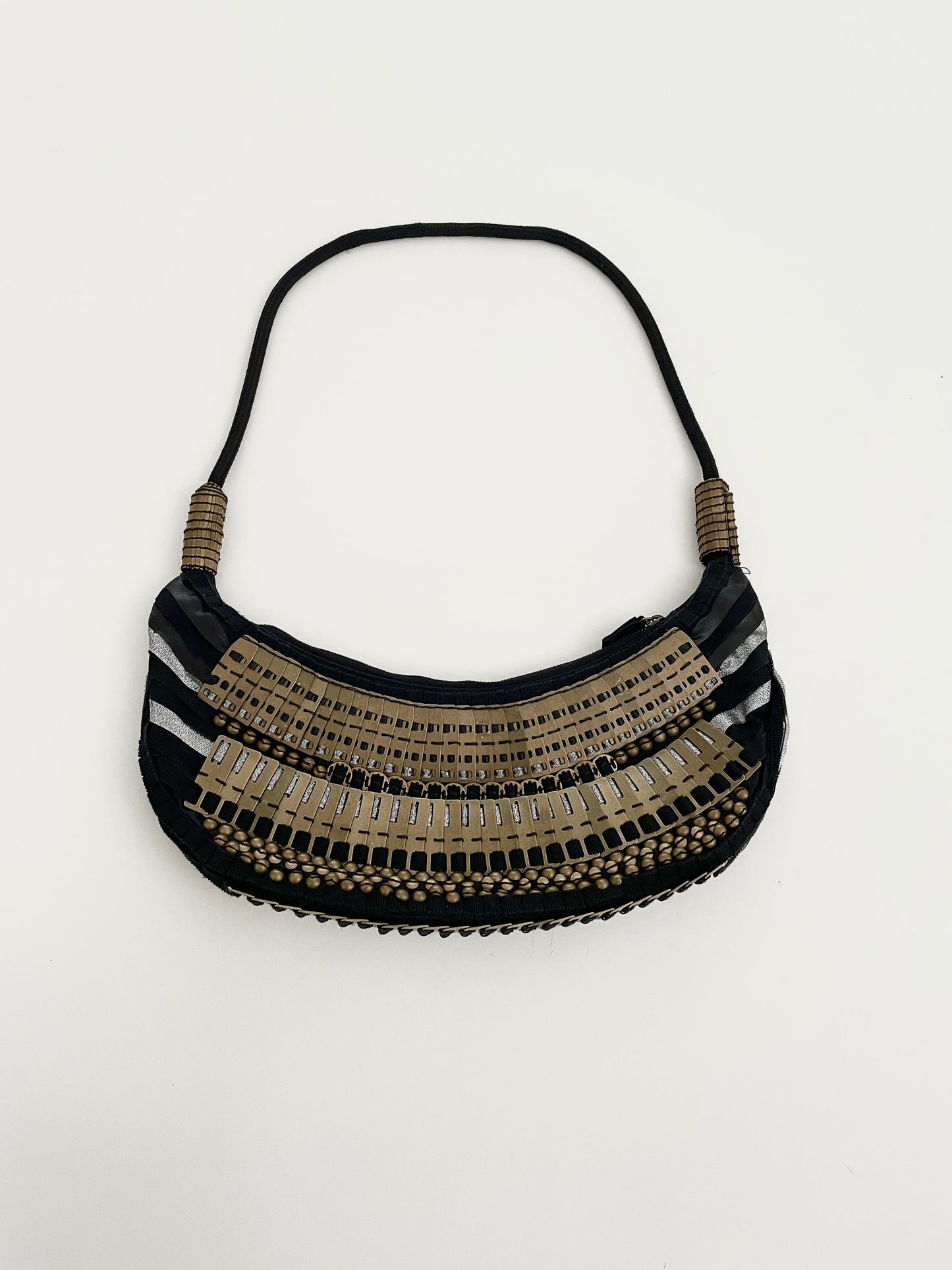 Stella McCartney metal hobo bag + necklace