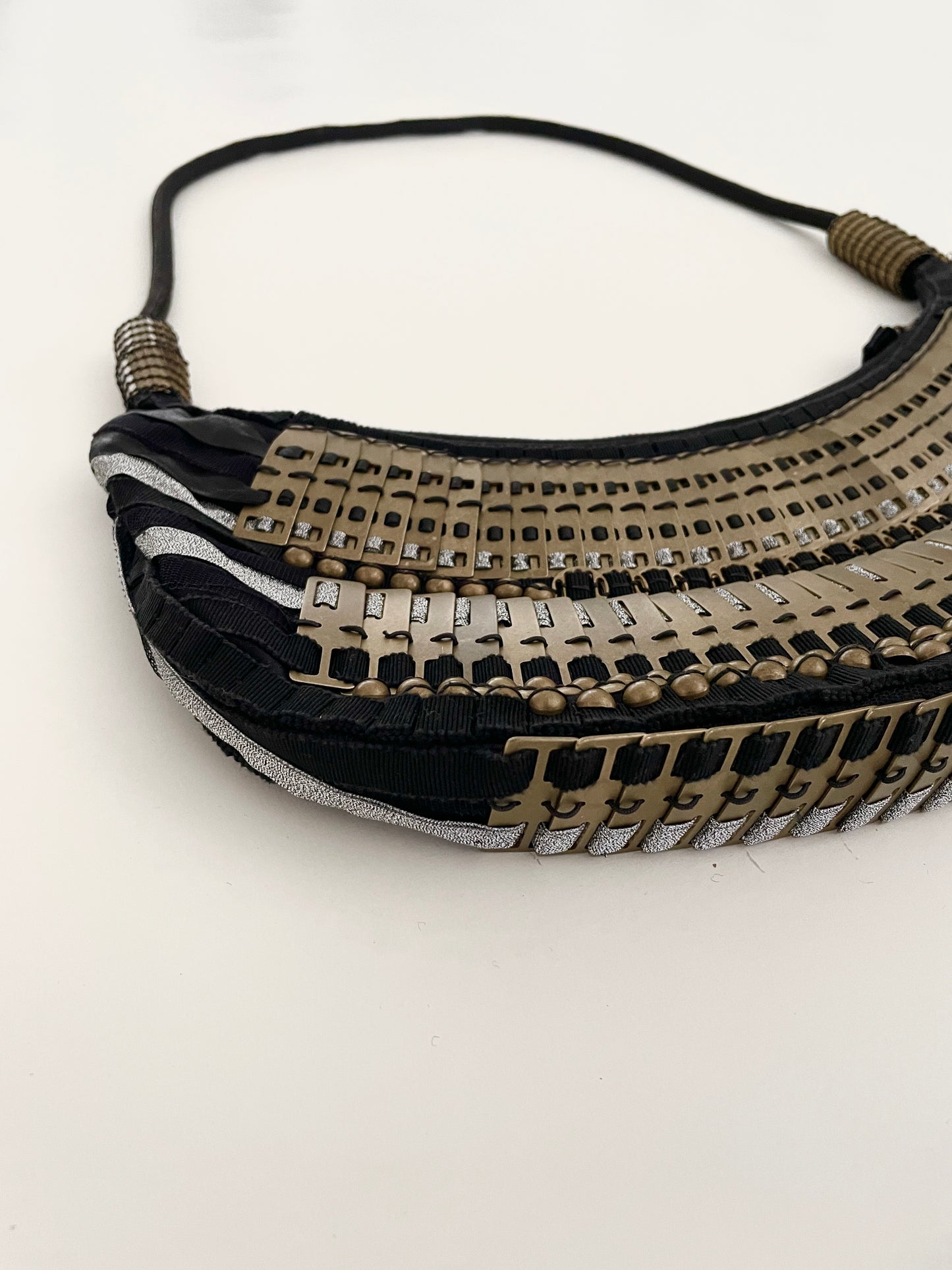 Stella McCartney metal hobo bag + necklace