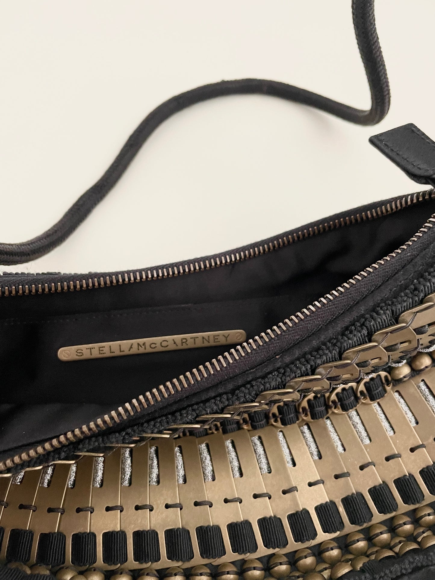 Stella McCartney metal hobo bag + necklace