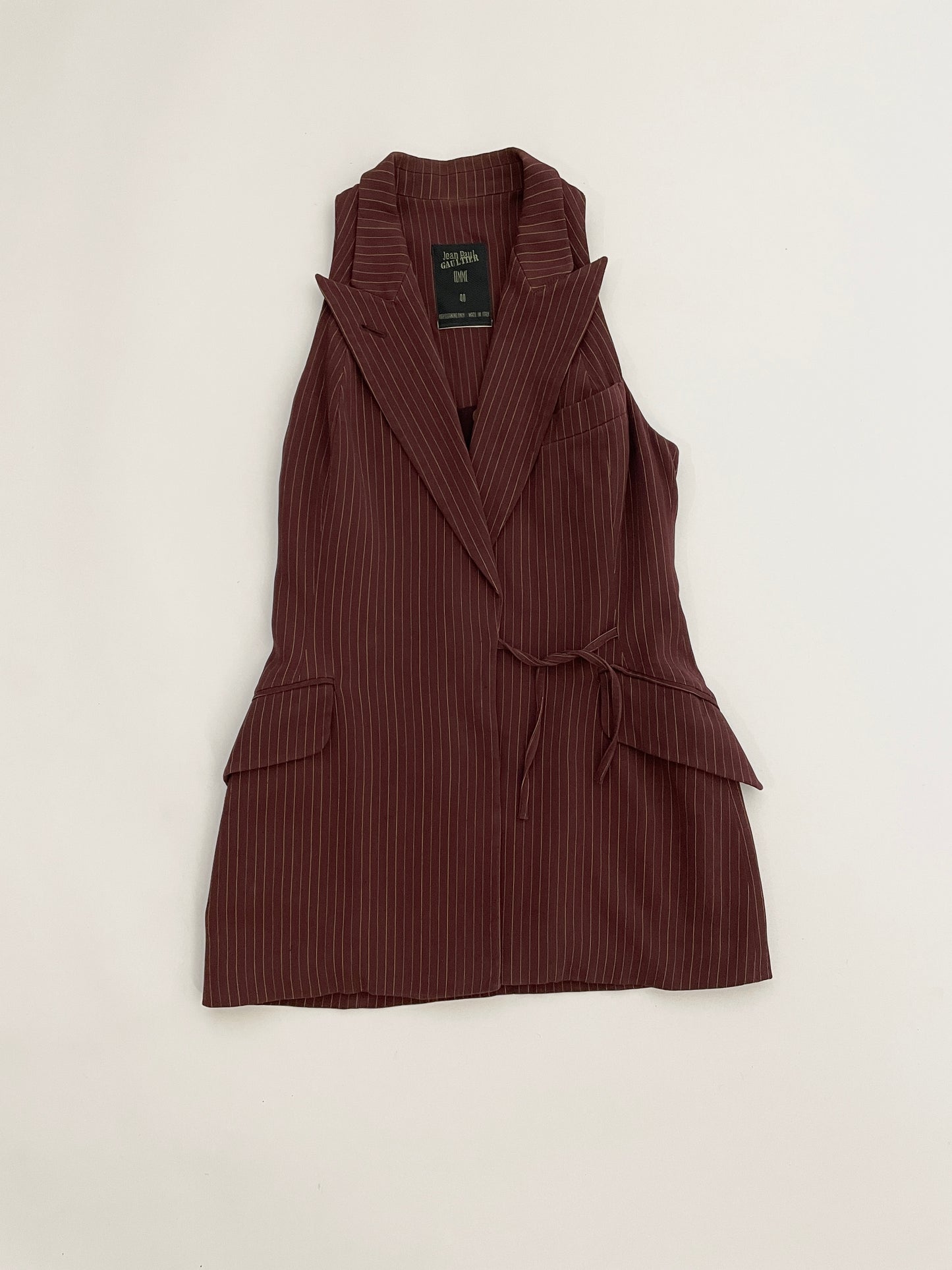 Jean Paul Gaultier pinstripe vest