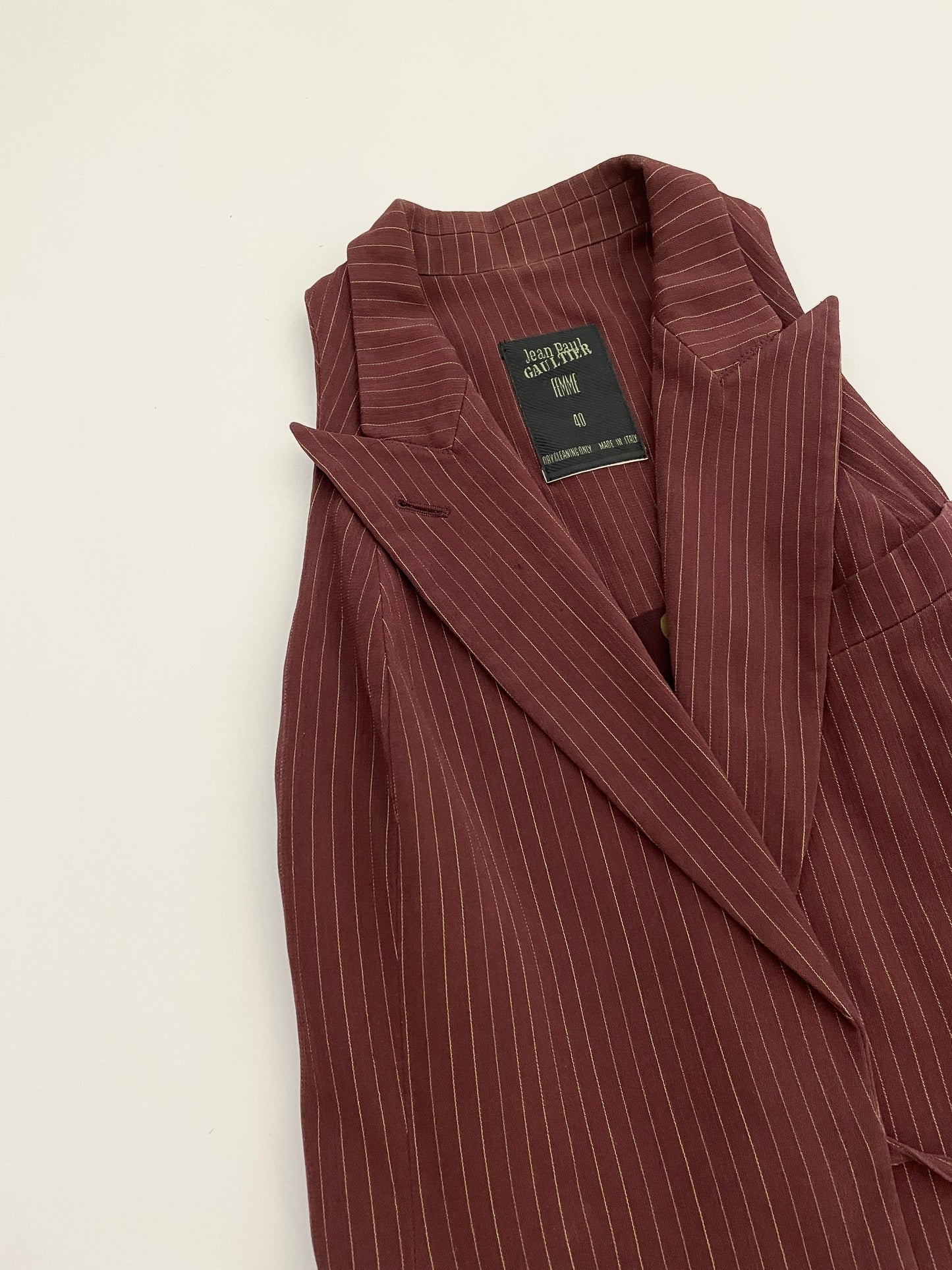 Jean Paul Gaultier pinstripe vest