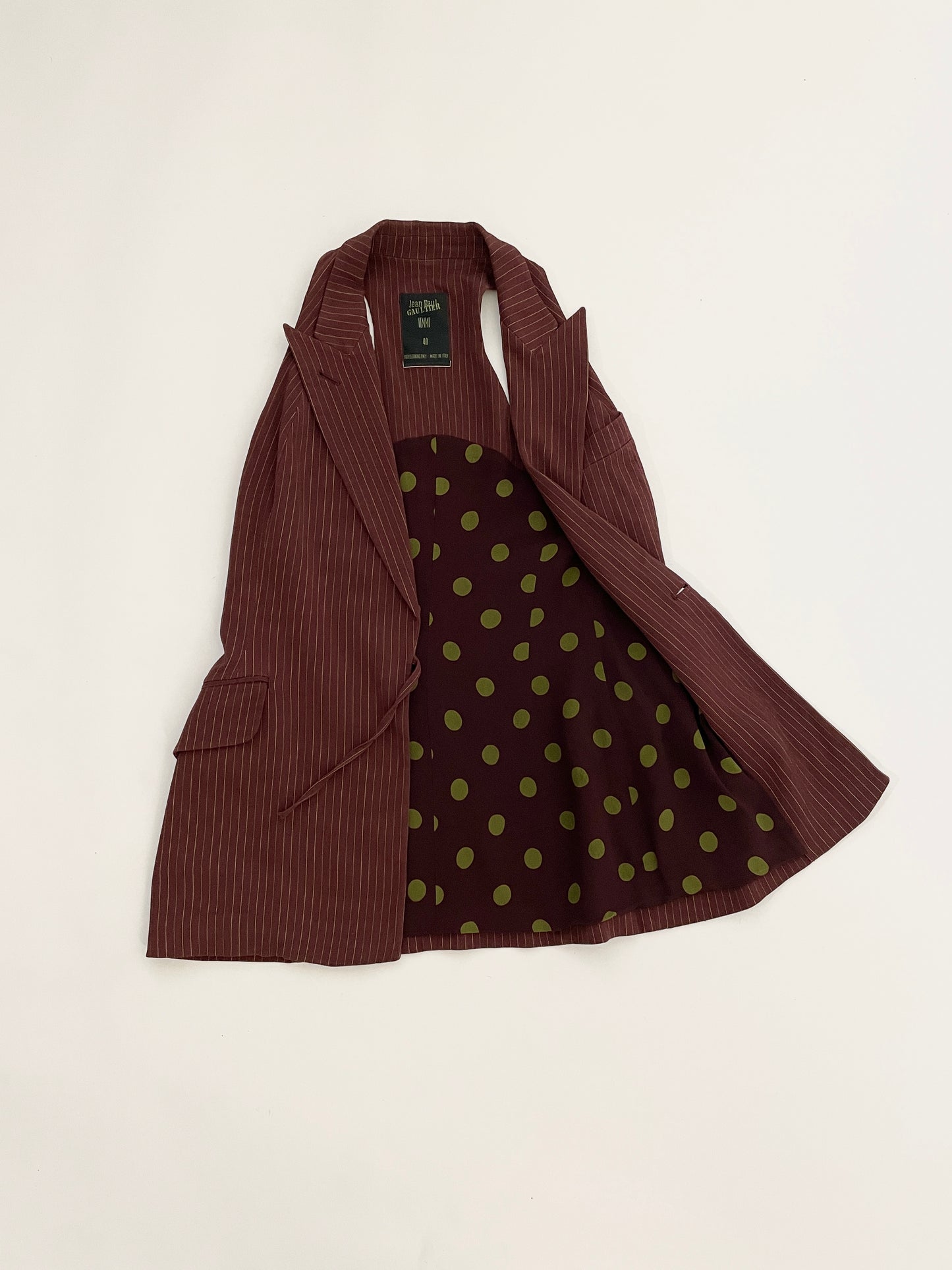 Jean Paul Gaultier pinstripe vest