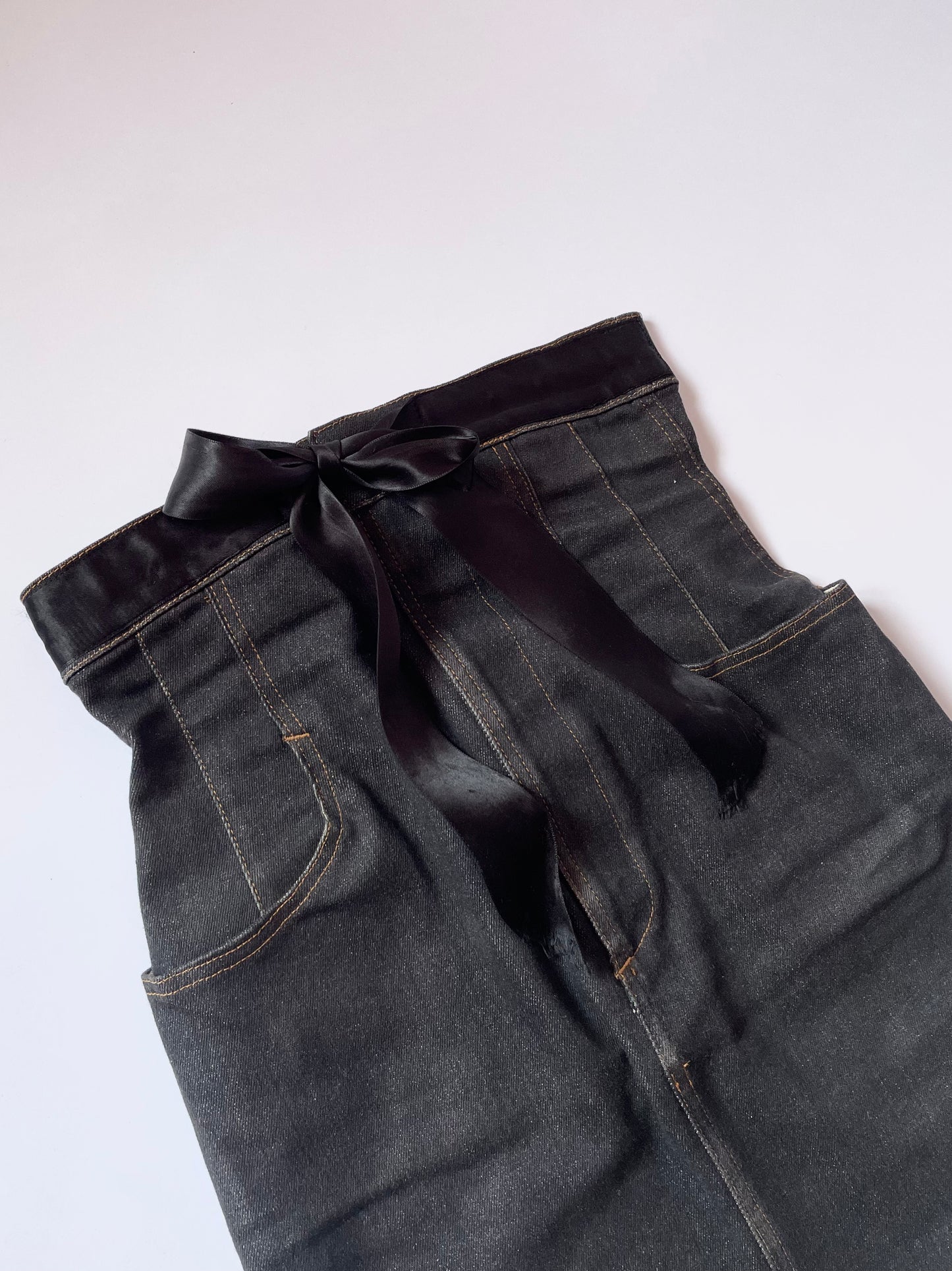 Jean Paul Gaultier super high waist denim skirt