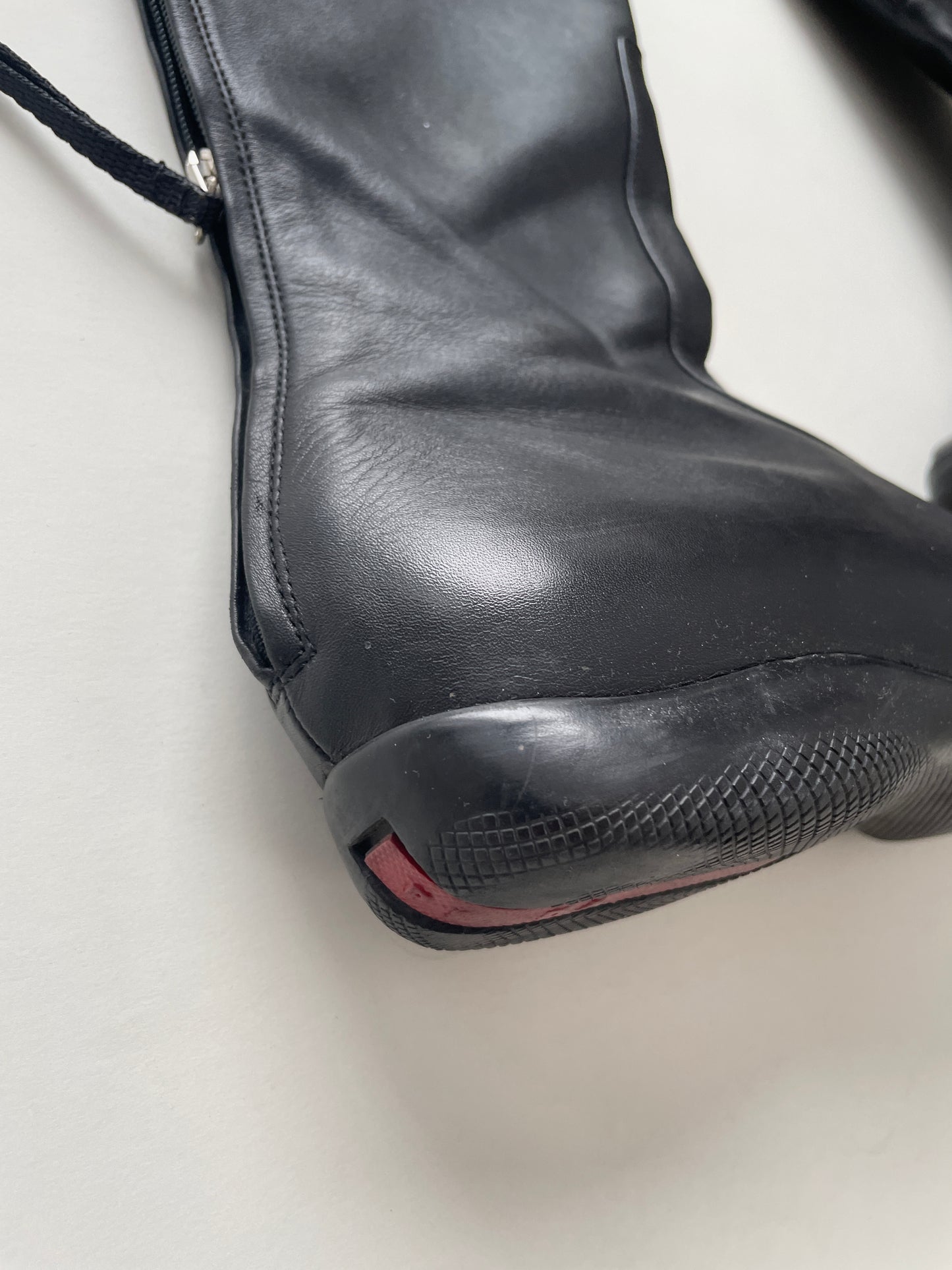 Prada Sport 1990s leather square toe boots