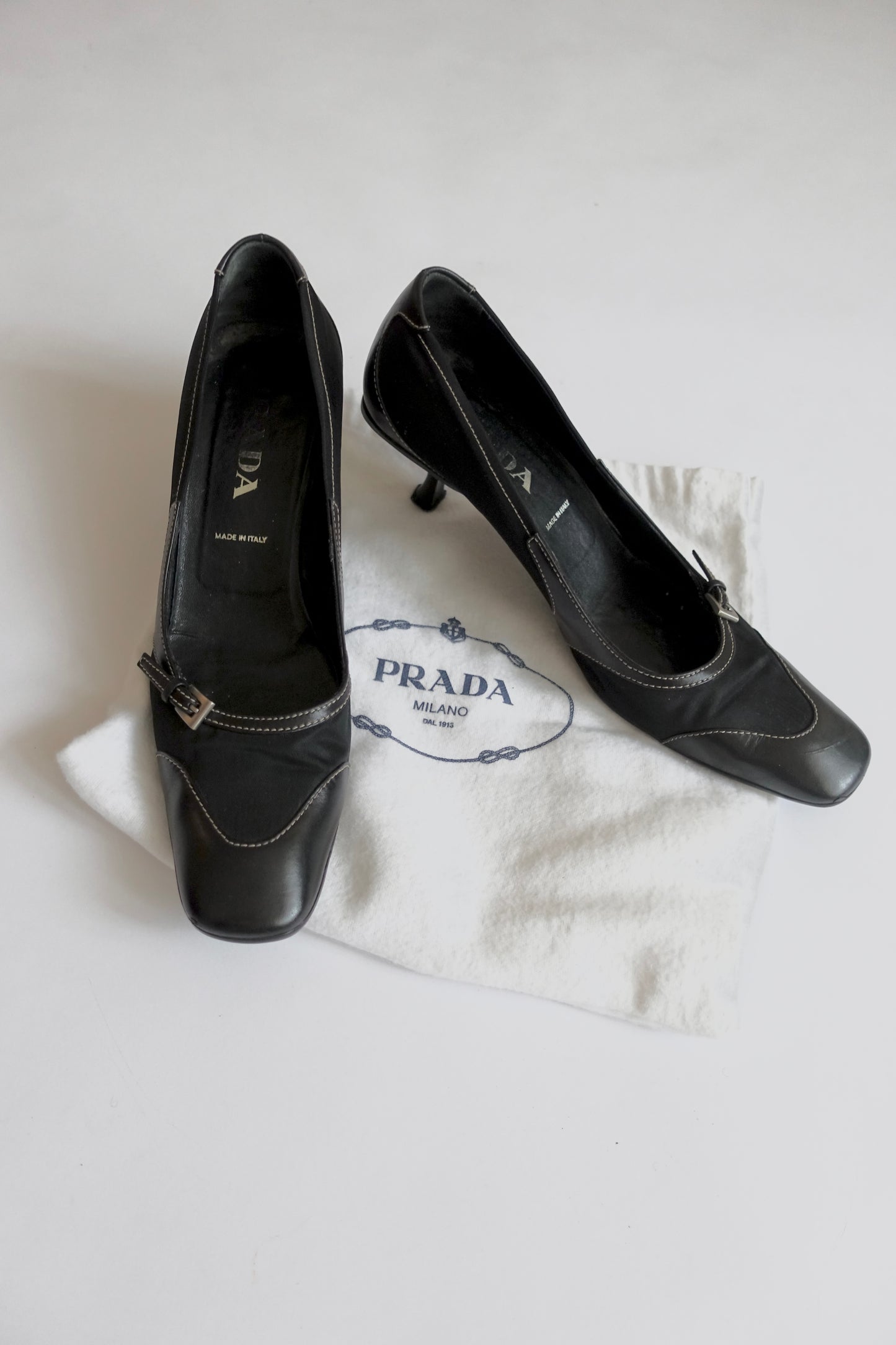 Prada early 2000s buckle pumps