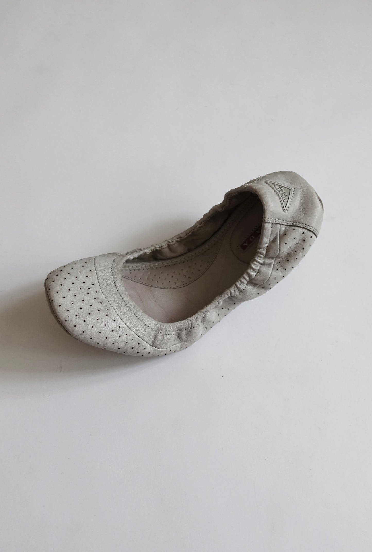 Prada scrunch ballet flats