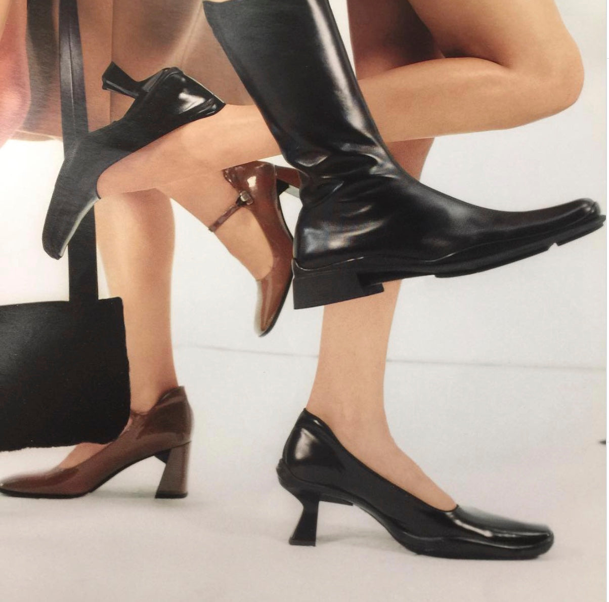 Prada FW 1999 square toe leather boots