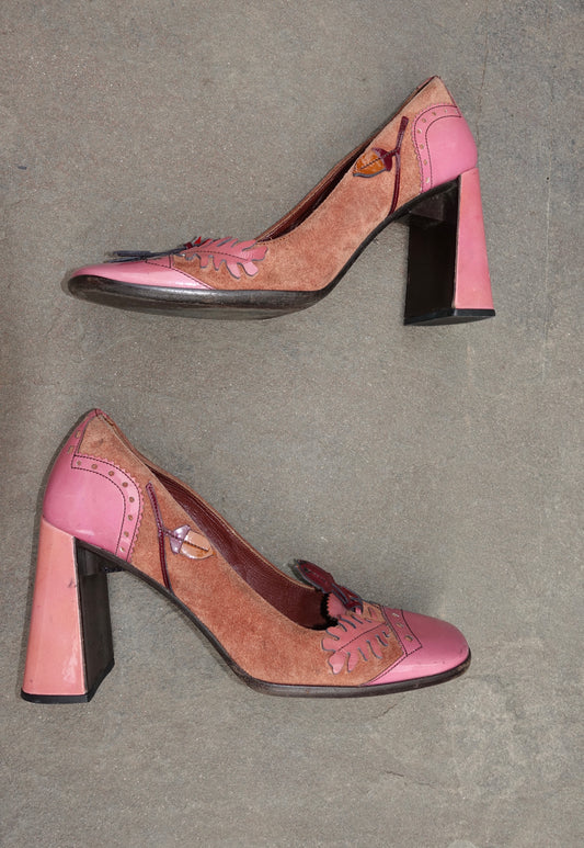 Prada F/W 1999 chunky square toe pumps