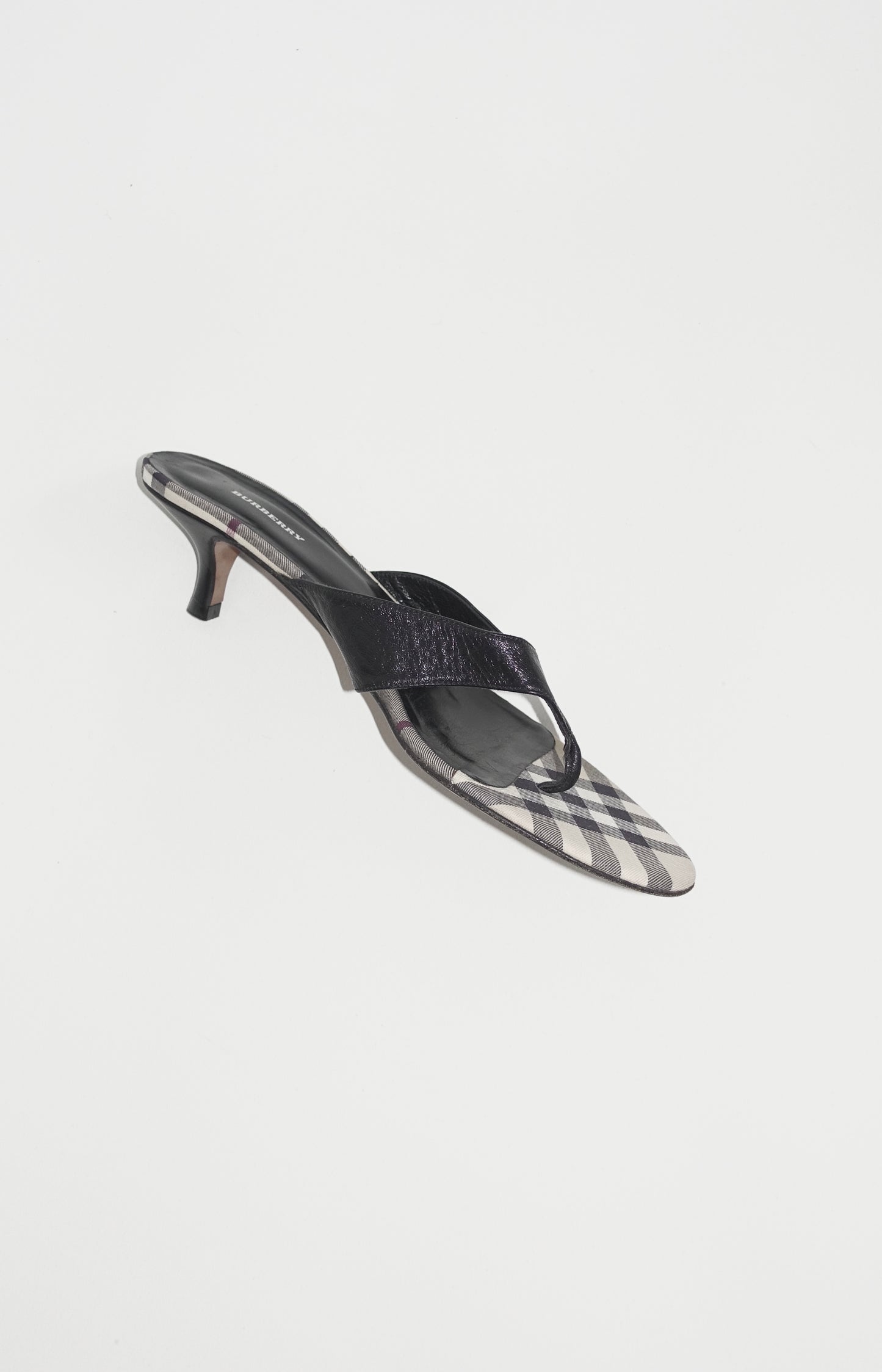 Burberry thong kitten heels