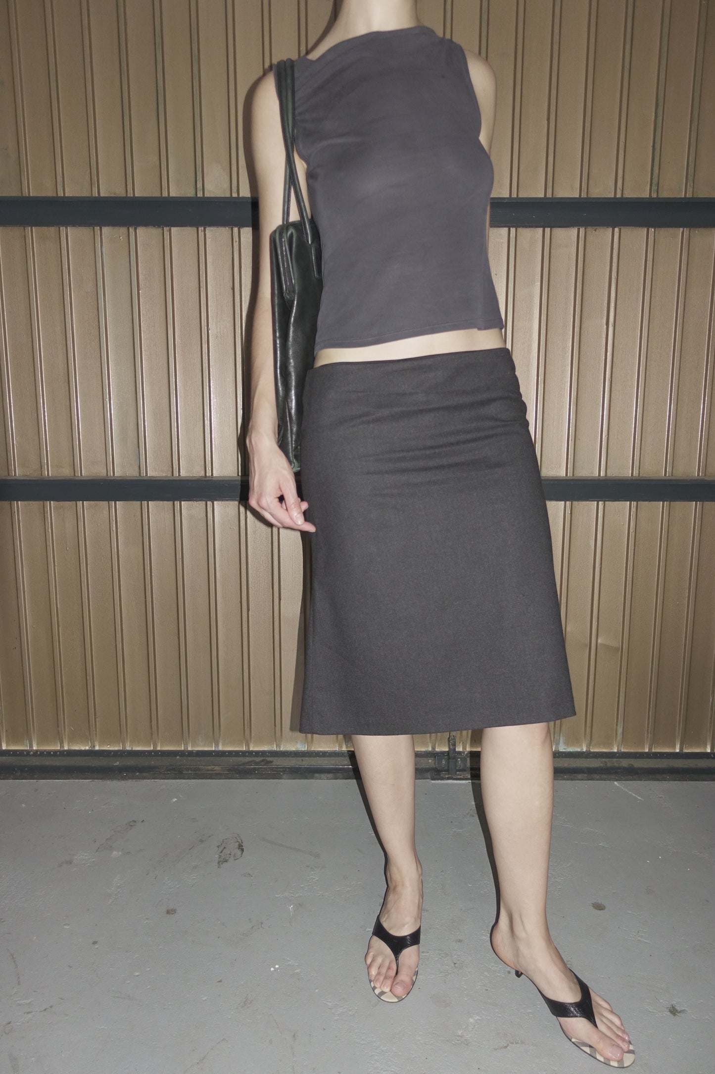 Jil Sander wool midi skirt