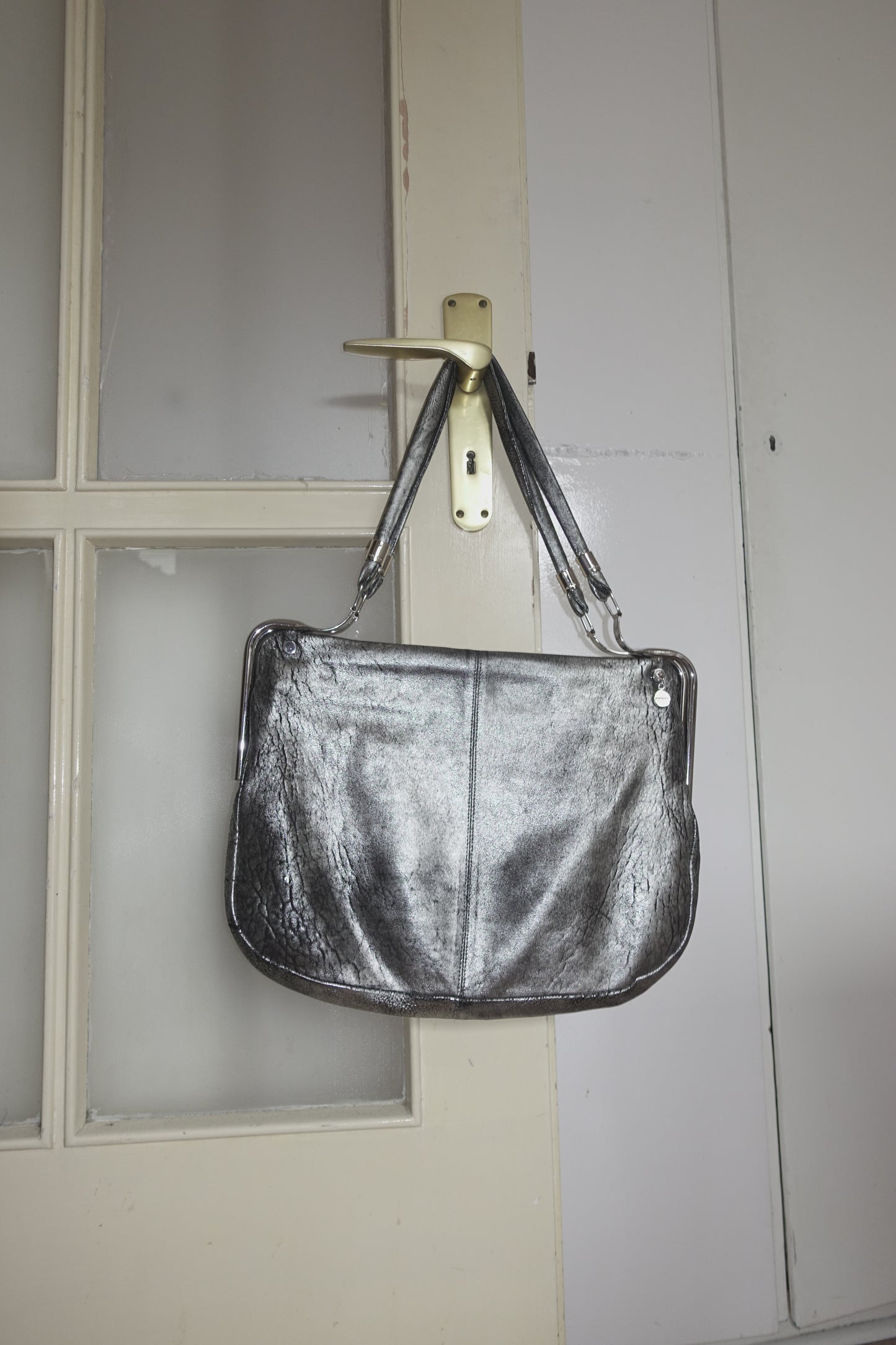 Diesel SS 2008 "liquid space" leather and chrome bag