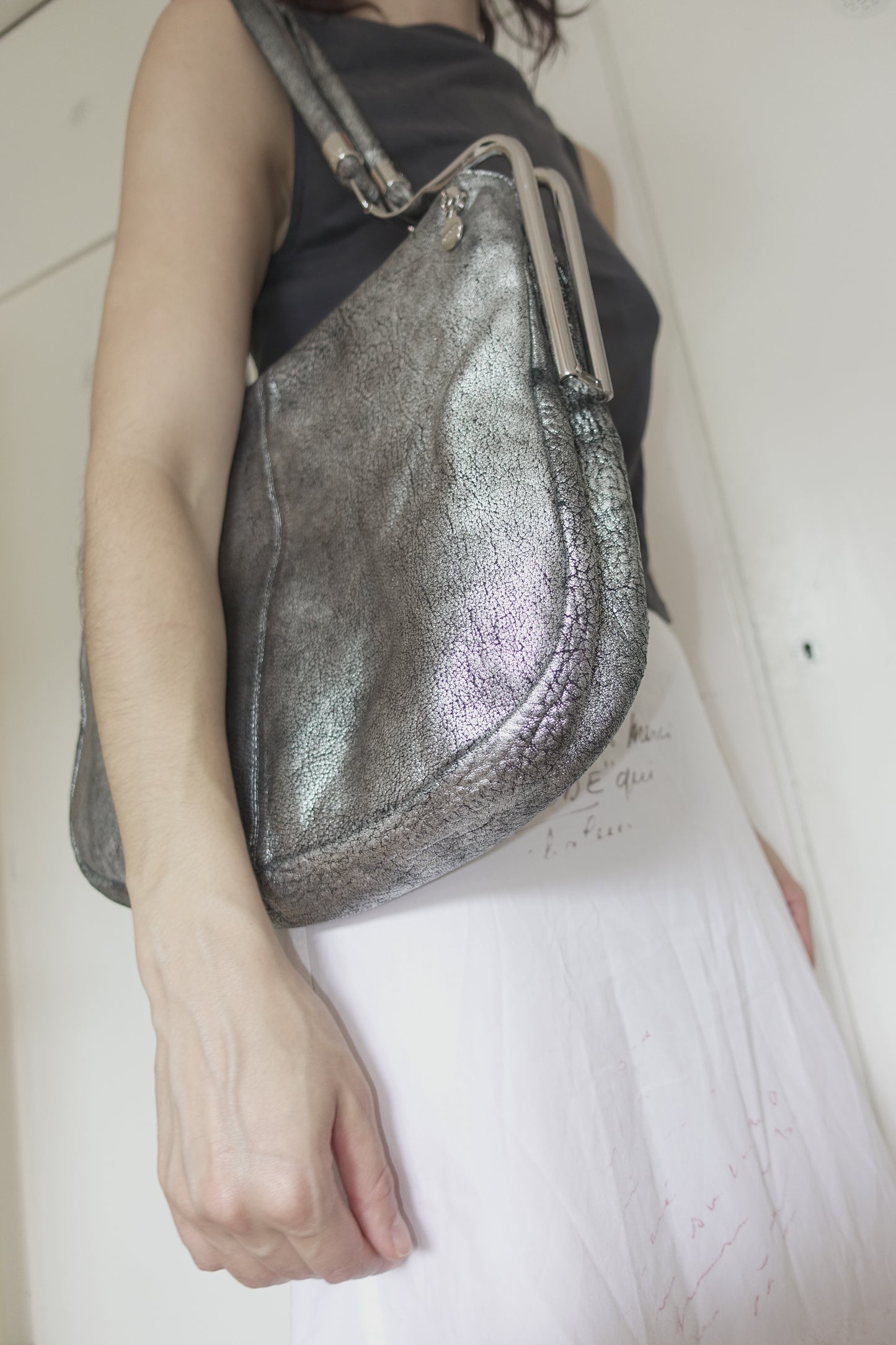 Diesel SS 2008 "liquid space" leather and chrome bag